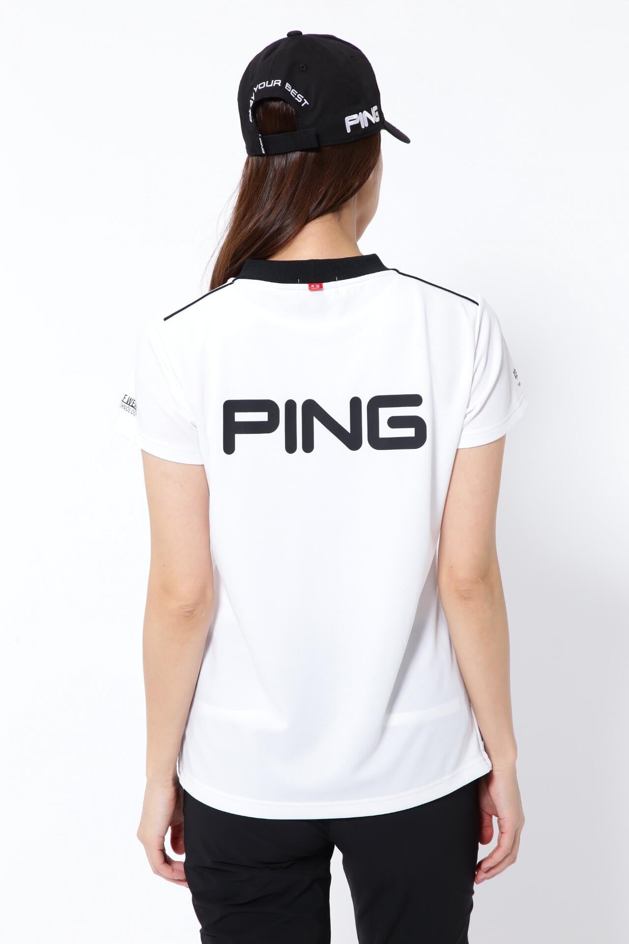 【PING APPAREL】アドエルムダブルフェイスメッシュ 半袖モックネックプルオーバー ＜AddElm＞ (LADIES)