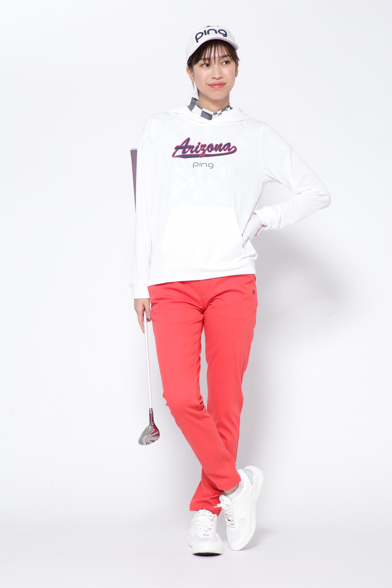 【PING APPAREL】アリゾナロゴプリント 軽量裏毛 プルオーバーフーディー ＜NATIVE＞ (LADIES)