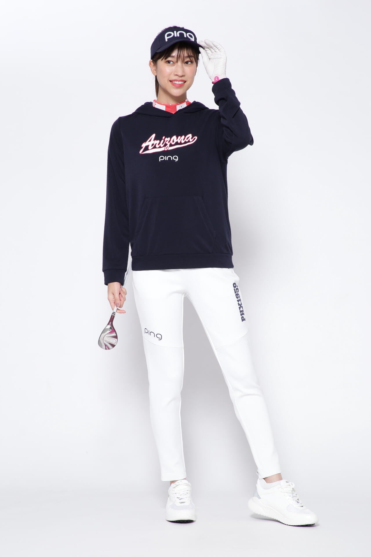 【PING APPAREL】アリゾナロゴプリント 軽量裏毛 プルオーバーフーディー ＜NATIVE＞ (LADIES)