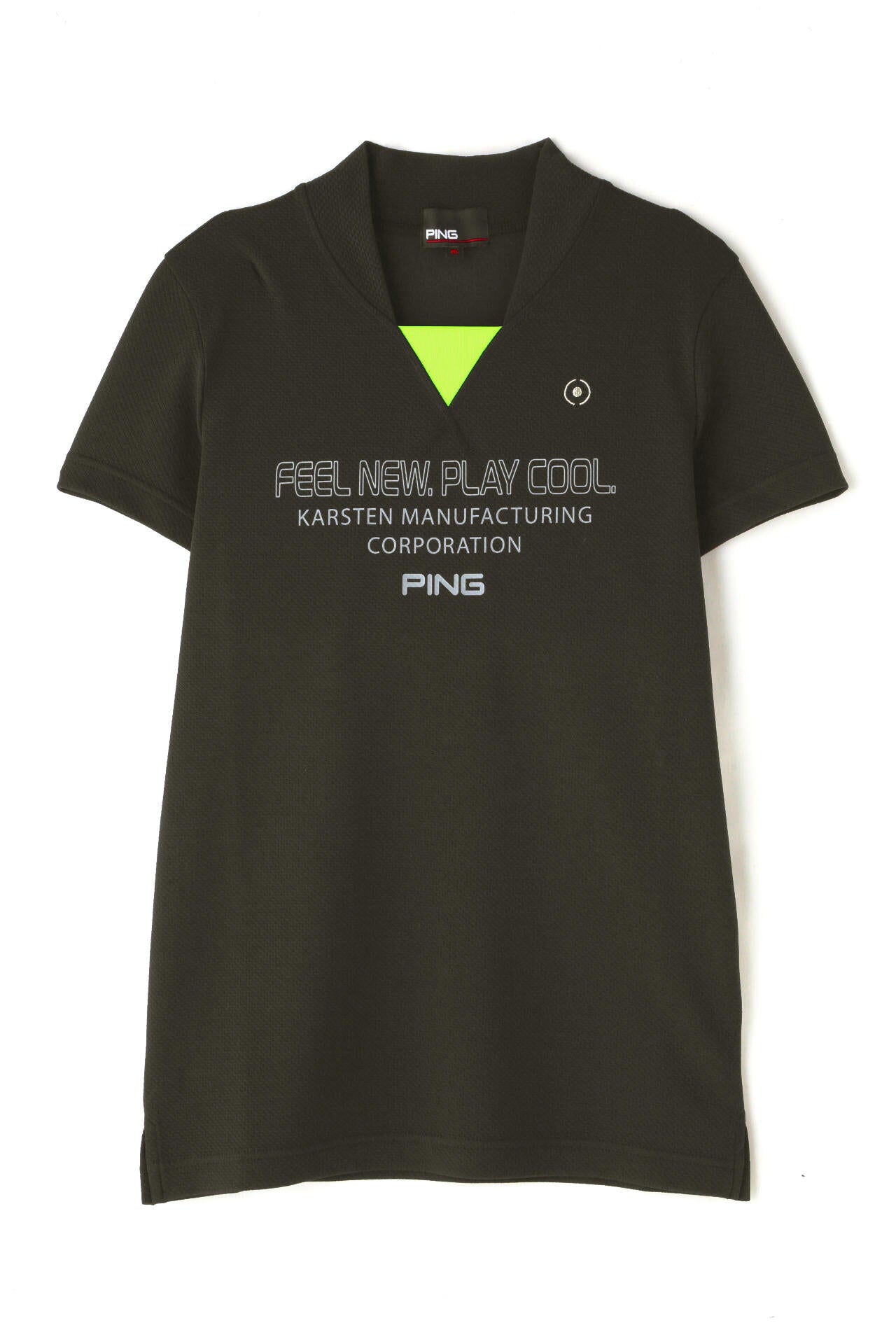 【PING APPAREL】ダイア柄ストレッチメッシュ 半袖ハイネックカットソー ＜PERFORMANCE＞ (LADIES)