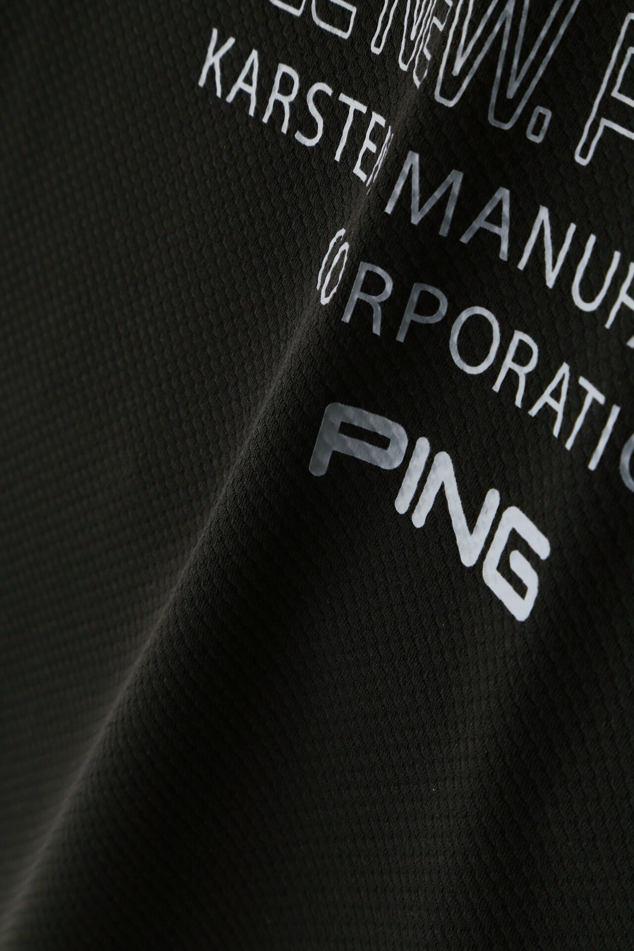 【PING APPAREL】ダイア柄ストレッチメッシュ 半袖ハイネックカットソー ＜PERFORMANCE＞ (LADIES)