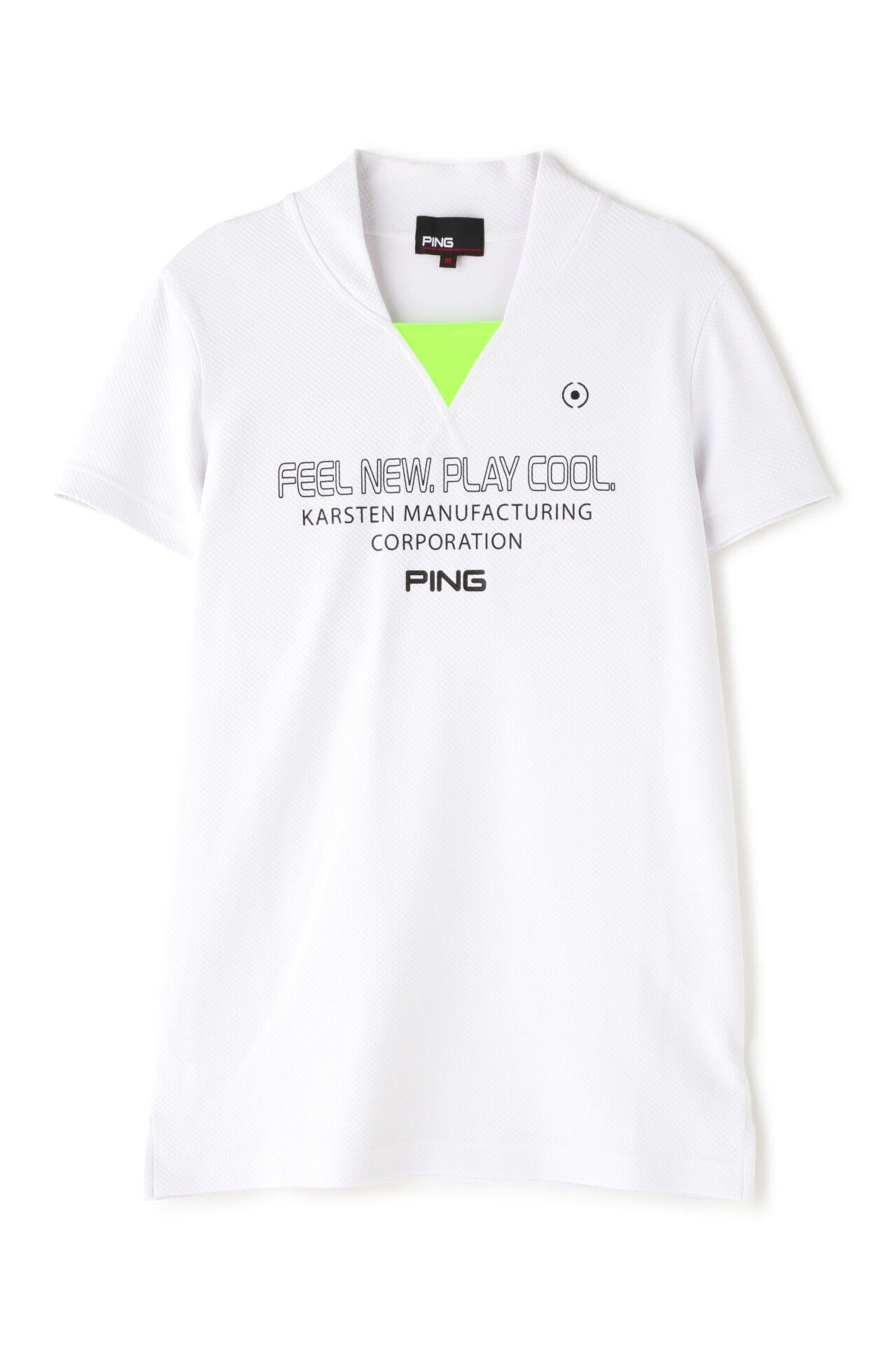 【PING APPAREL】ダイア柄ストレッチメッシュ 半袖ハイネックカットソー ＜PERFORMANCE＞ (LADIES)