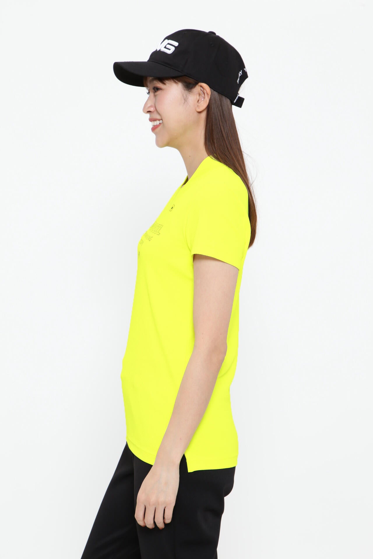 【PING APPAREL】ダイア柄ストレッチメッシュ 半袖ハイネックカットソー ＜PERFORMANCE＞ (LADIES)