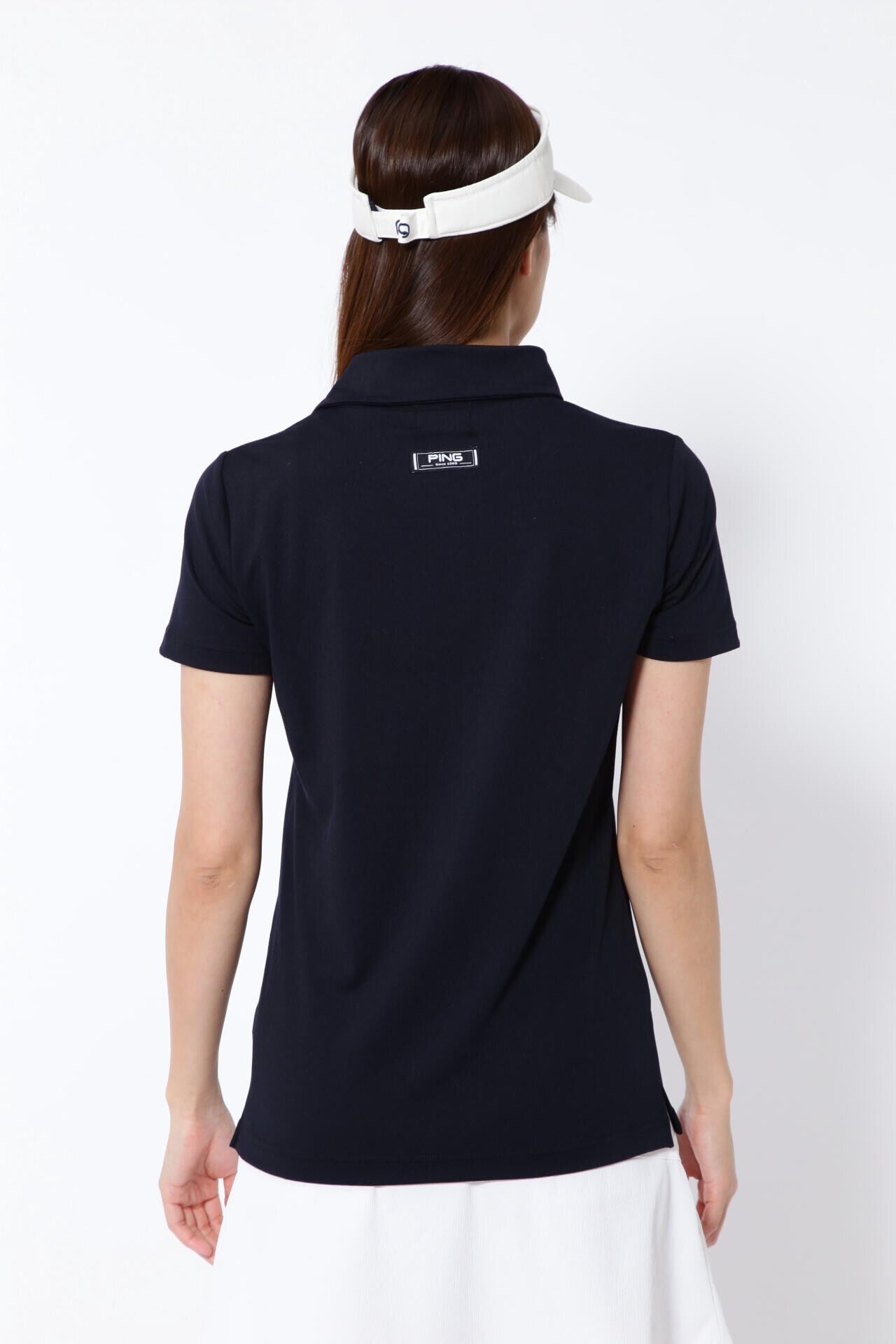 【PING APPAREL】コットンライク天竺 半袖デザイン衿カットソー ＜NATIVE＞ (LADIES)