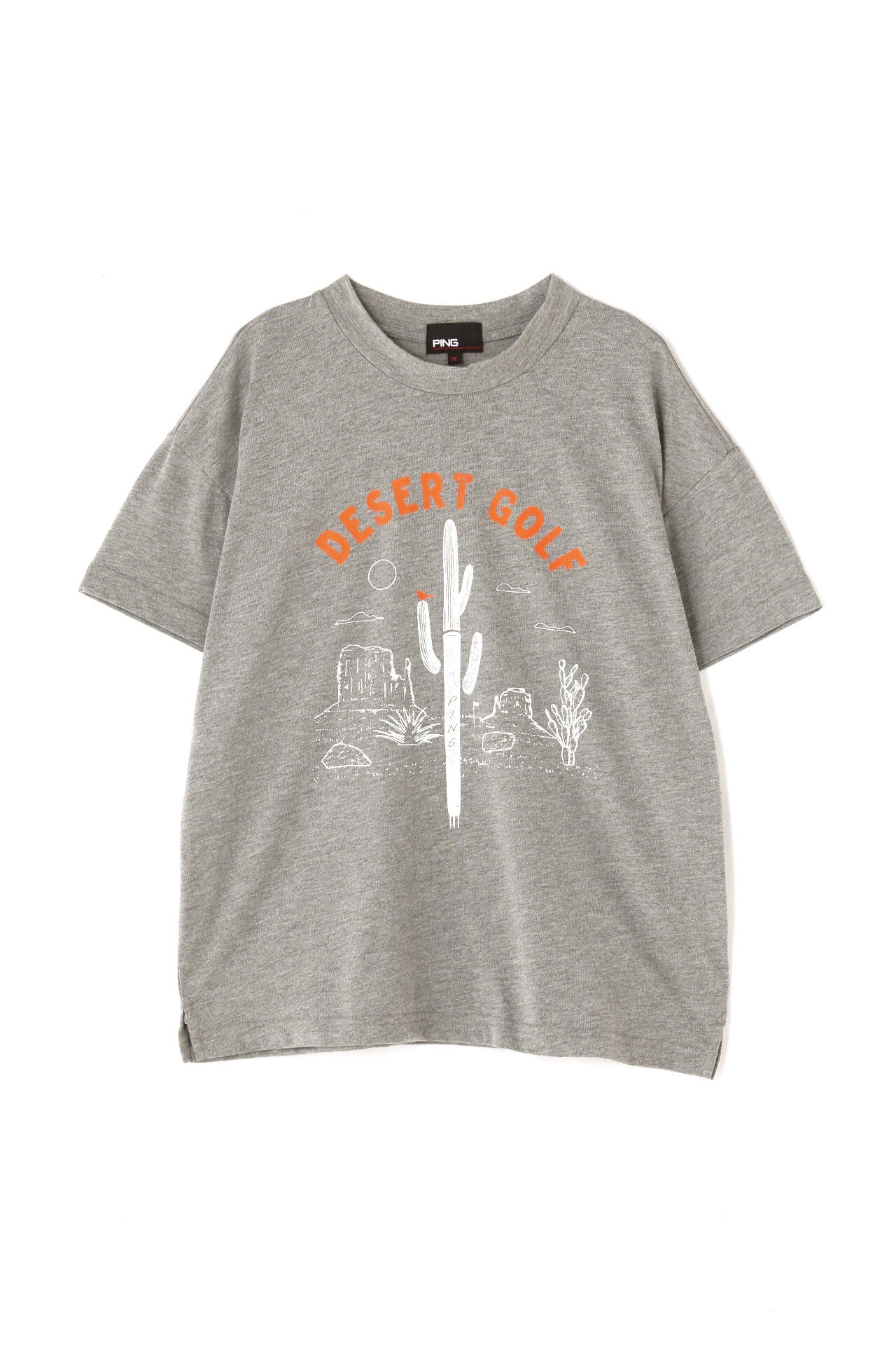 【PING APPAREL】綿ポリエステル天竺 ビッグシルエット 10色 半袖ハイネックカットソー ＜NATIVE＞ (LADIES)