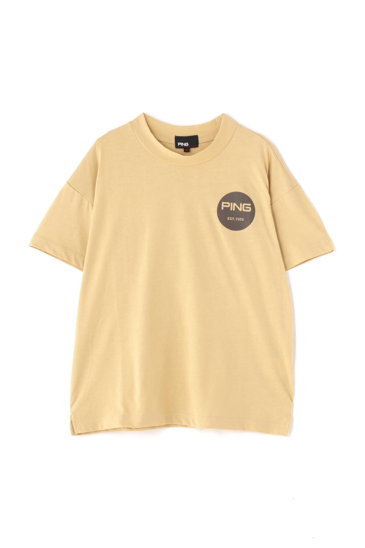 【PING APPAREL】綿ポリエステル天竺 ビッグシルエット 10色 半袖ハイネックカットソー ＜NATIVE＞ (LADIES)