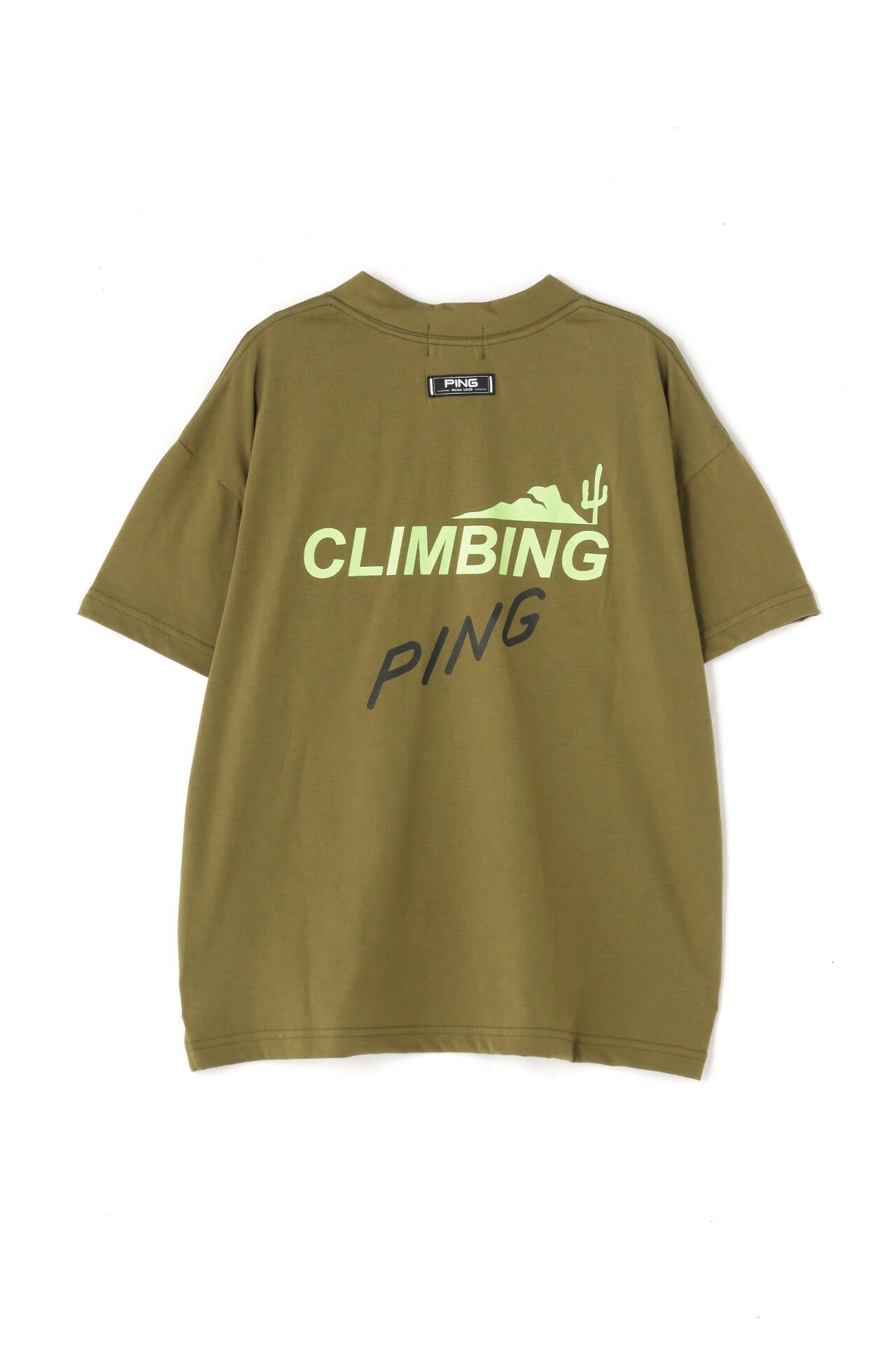 【PING APPAREL】綿ポリエステル天竺 ビッグシルエット 10色 半袖ハイネックカットソー ＜NATIVE＞ (LADIES)