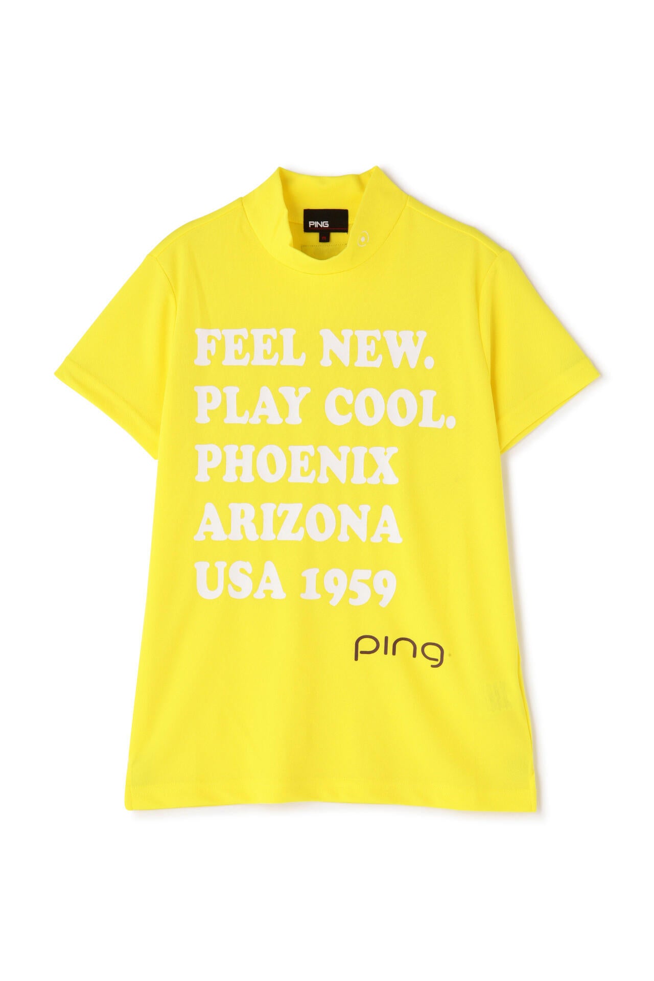 【PING APPAREL】ポリエステルカノコ 10色 半袖ハイネックカットソー ＜NATIVE＞ (LADIES)