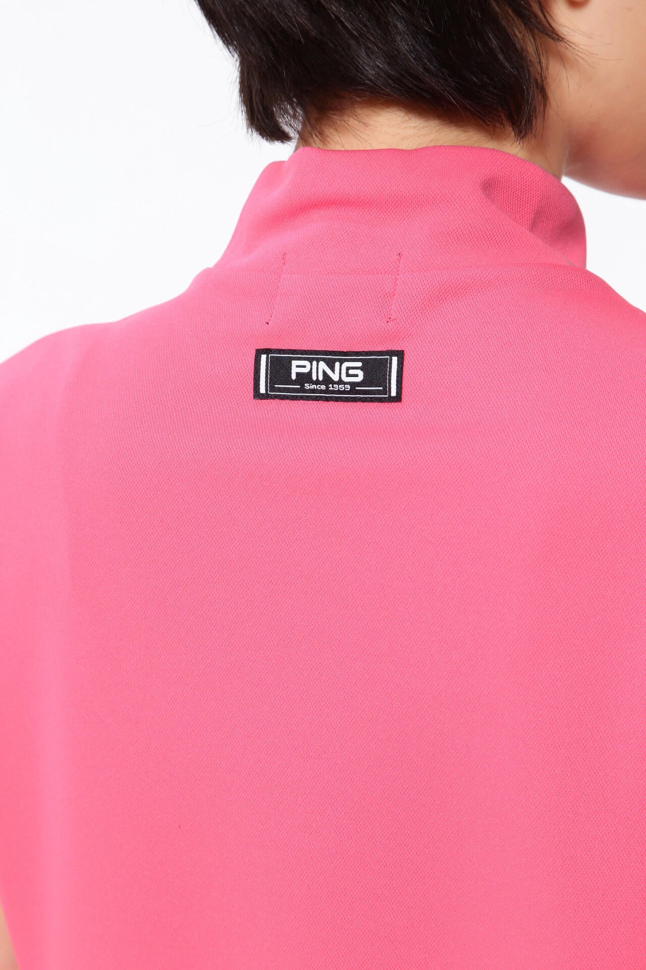 【PING APPAREL】ポリエステルカノコ 10色 半袖ハイネックカットソー ＜NATIVE＞ (LADIES)