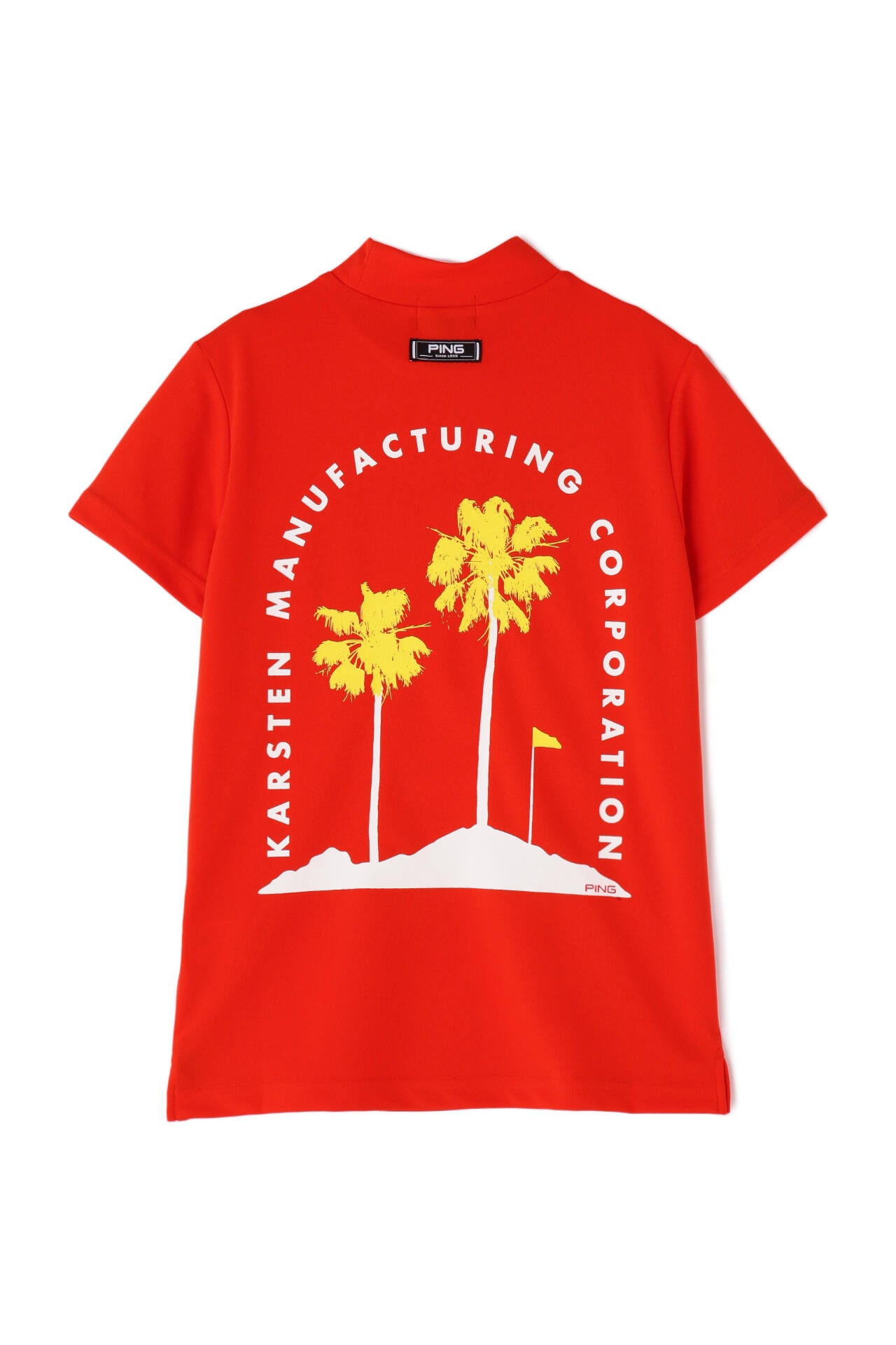 【PING APPAREL】ポリエステルカノコ 10色 半袖ハイネックカットソー ＜NATIVE＞ (LADIES)