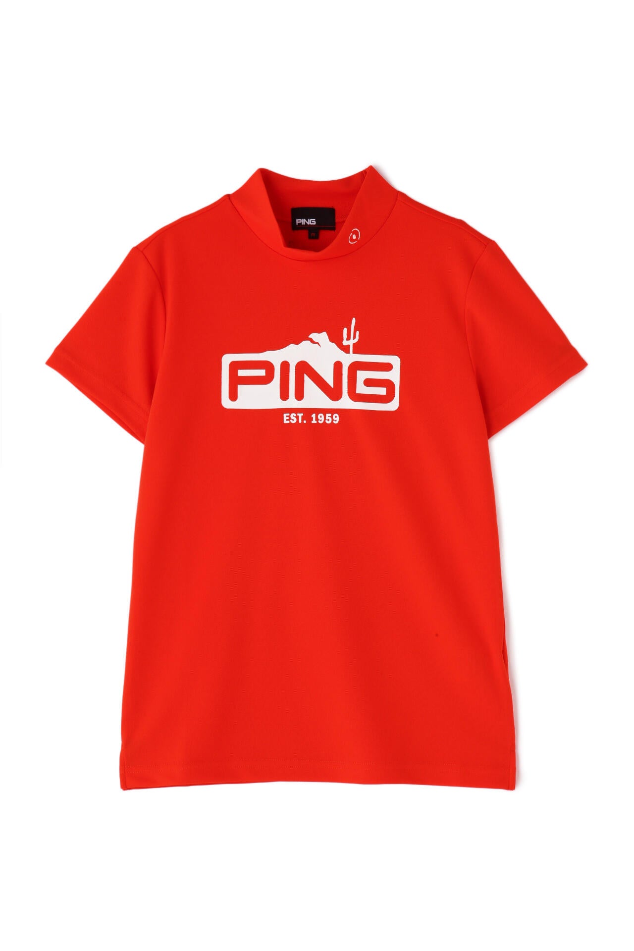 【PING APPAREL】ポリエステルカノコ 10色 半袖ハイネックカットソー ＜NATIVE＞ (LADIES)