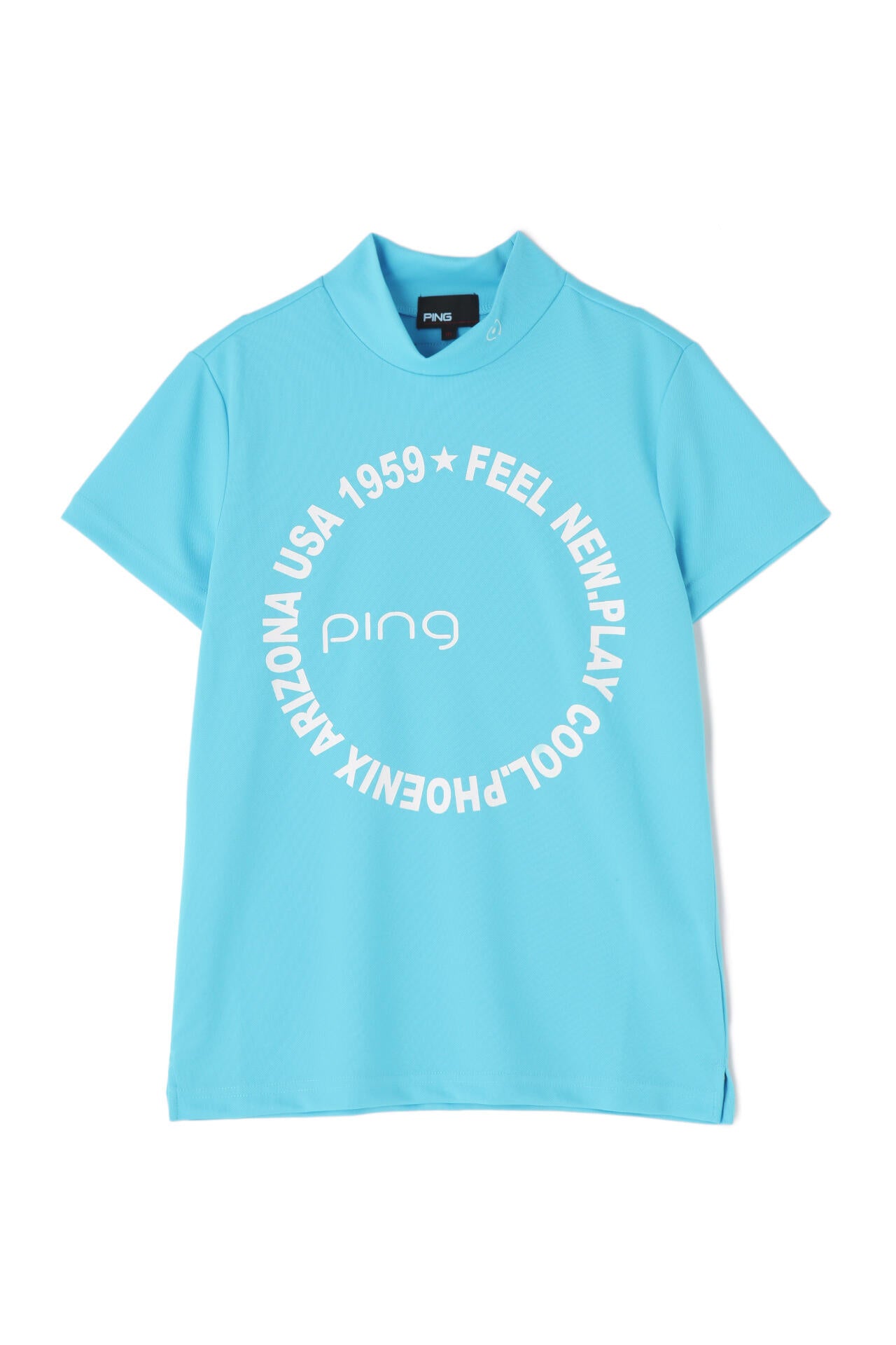 【PING APPAREL】ポリエステルカノコ 10色 半袖ハイネックカットソー ＜NATIVE＞ (LADIES)