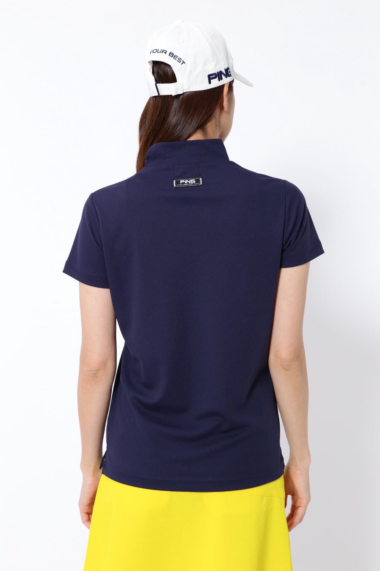 【PING APPAREL】ポリエステルカノコ 10色 半袖ハイネックカットソー ＜NATIVE＞ (LADIES)