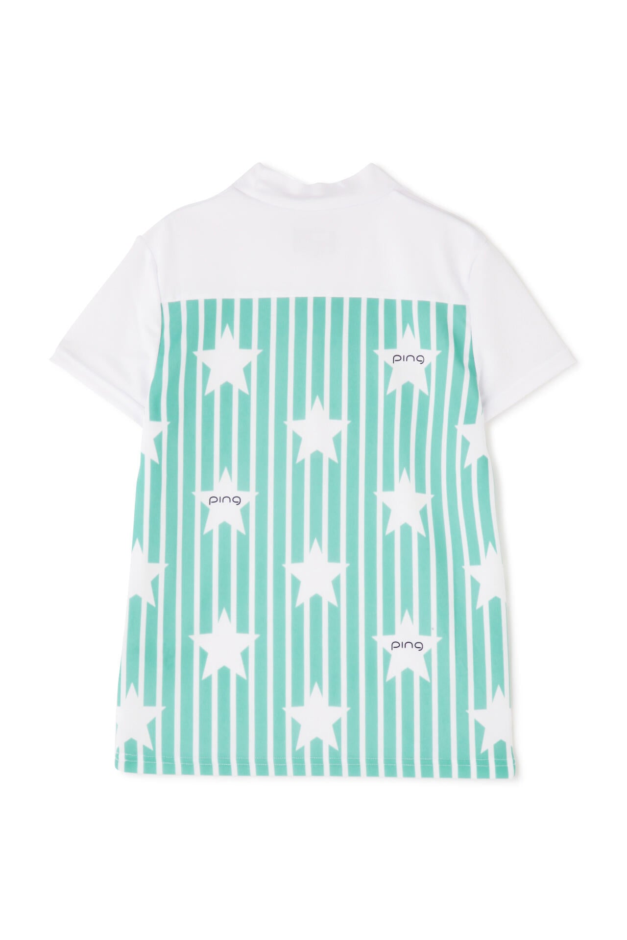 【PING APPAREL】プラスリッチDRY&UVバックプリント半袖ハイネックシャツ＜PRODUCT ADDITION＞ (LADIES)