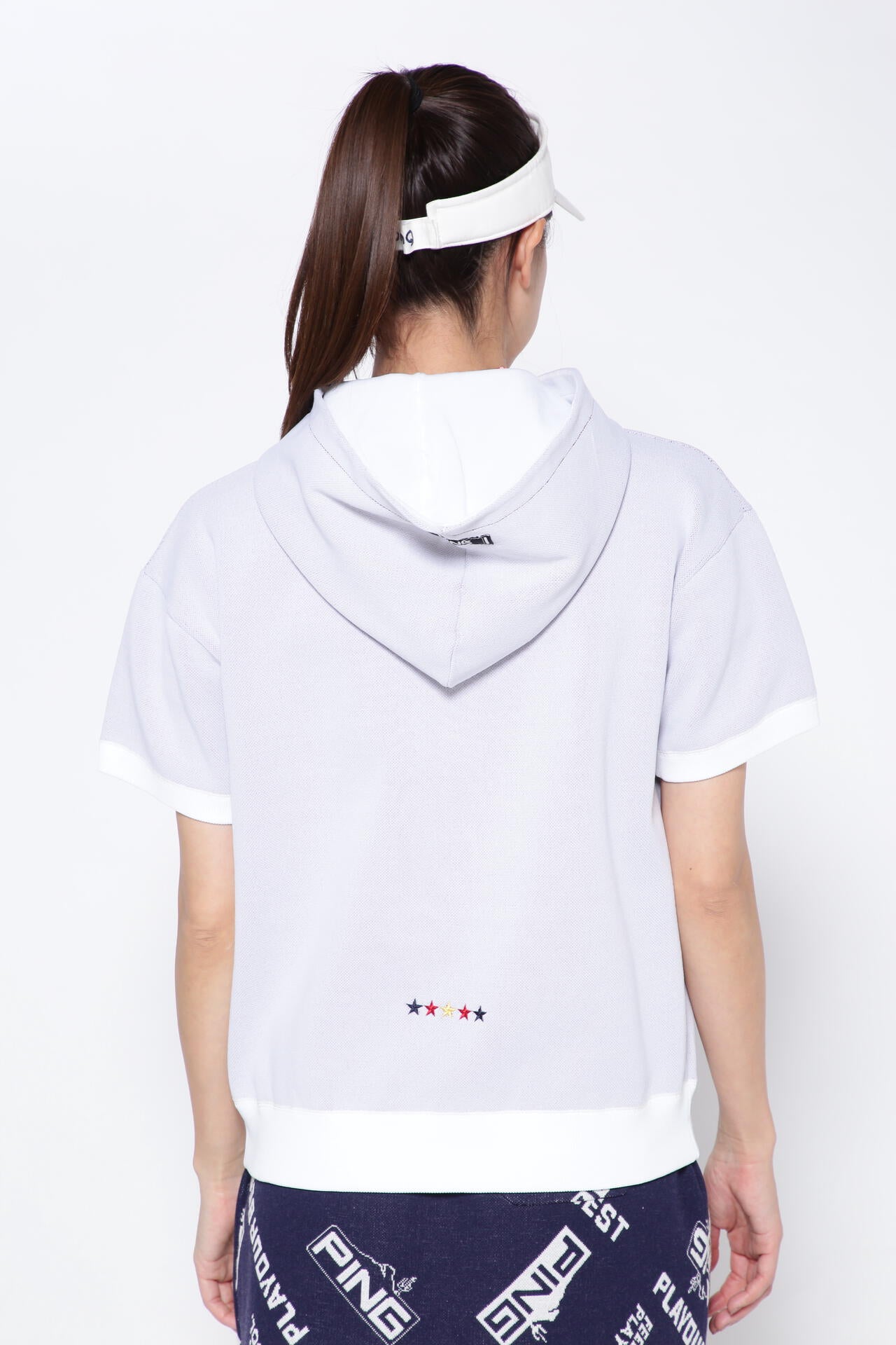 【PING APPAREL】アリゾナ半袖ニットフーディプルオーバー ＜NATIVE＞ (LADIES)