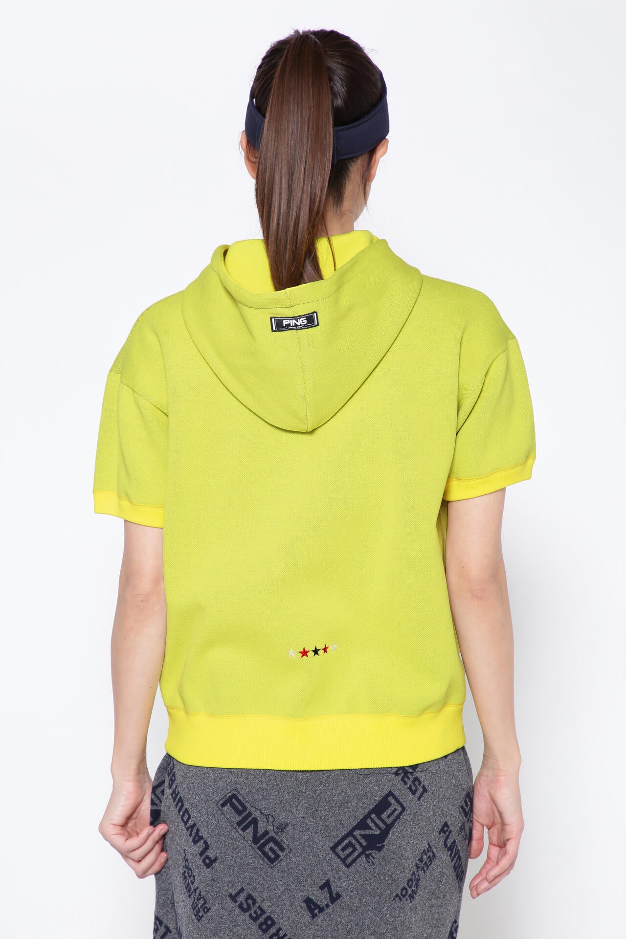 【PING APPAREL】アリゾナ半袖ニットフーディプルオーバー ＜NATIVE＞ (LADIES)