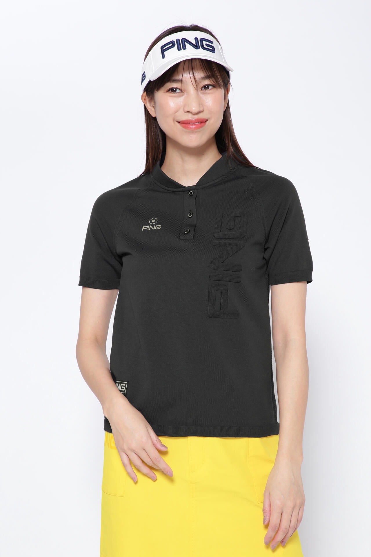 【PING APPAREL】ホールガーメントニットポロシャツ ＜GOLD＞ (LADIES)