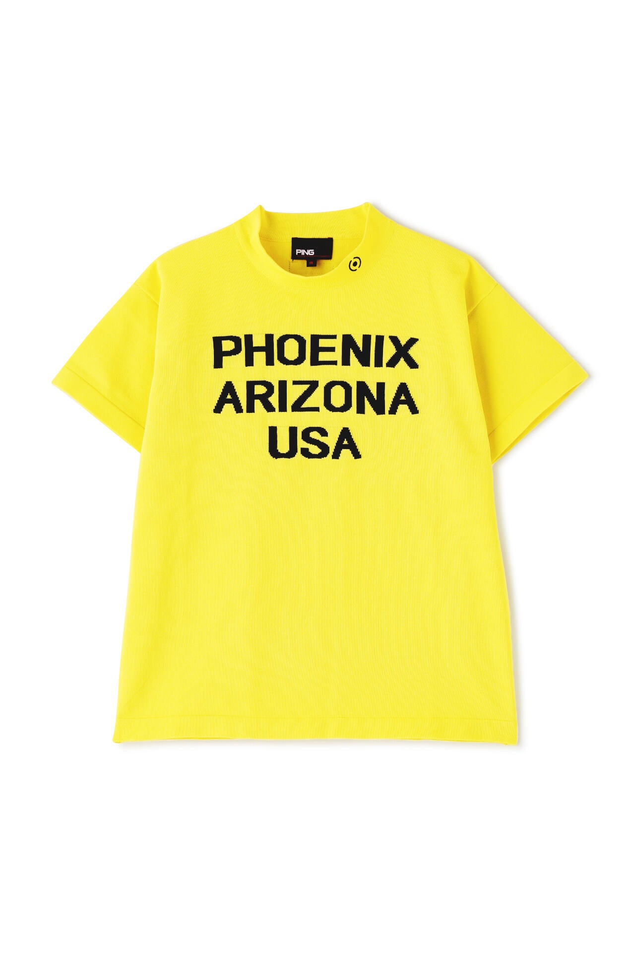 【PING APPAREL】ロゴ柄 半袖ハイネックニットプルオーバー ＜NATIVE＞ (LADIES)