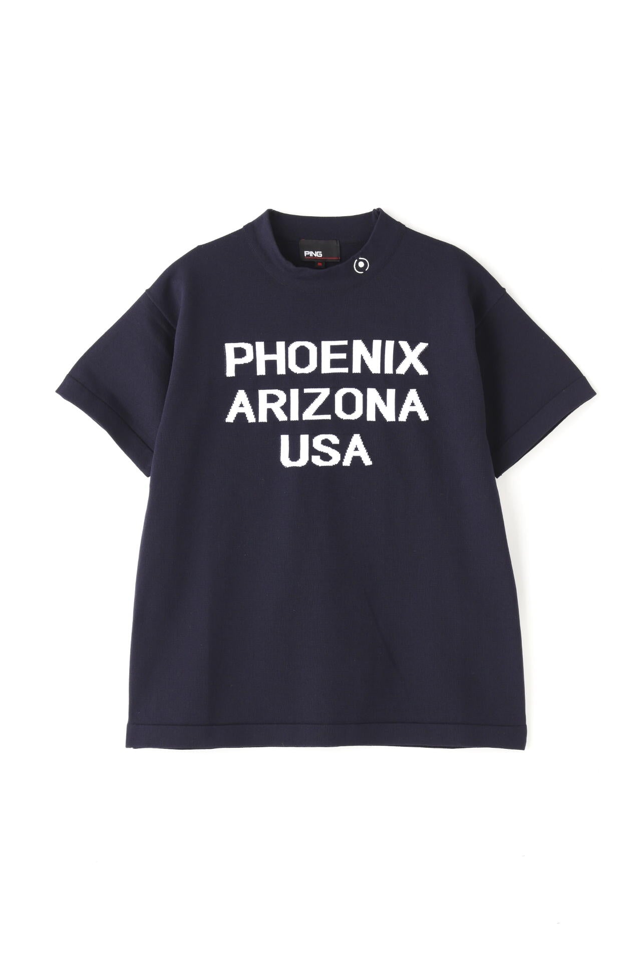 【PING APPAREL】ロゴ柄 半袖ハイネックニットプルオーバー ＜NATIVE＞ (LADIES)