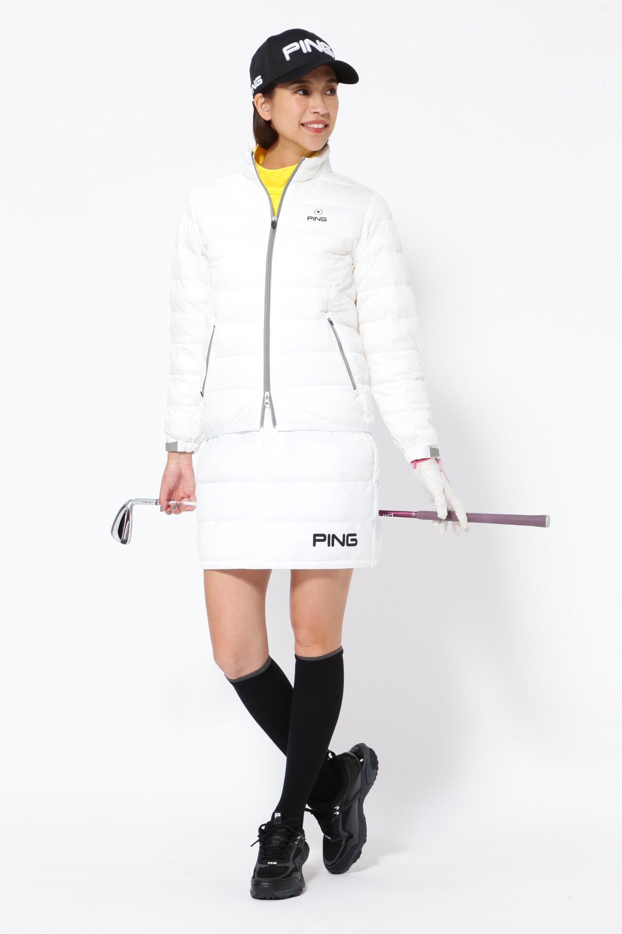 PING APPAREL】 Arizona rock camo柄ストレッチラミネート中綿ブルゾン