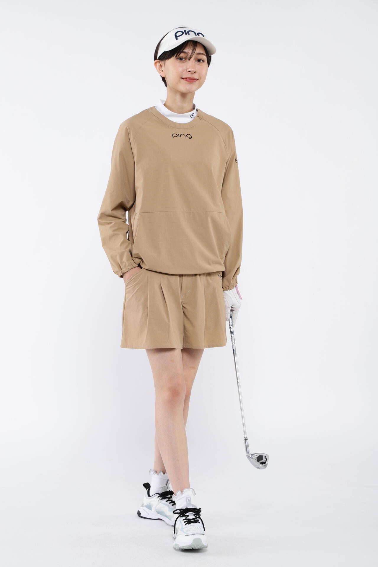 【PING APPAREL】2WAYストレッチリップストップ プルオーバー ＜LADIES LINE＞ (LADIES)