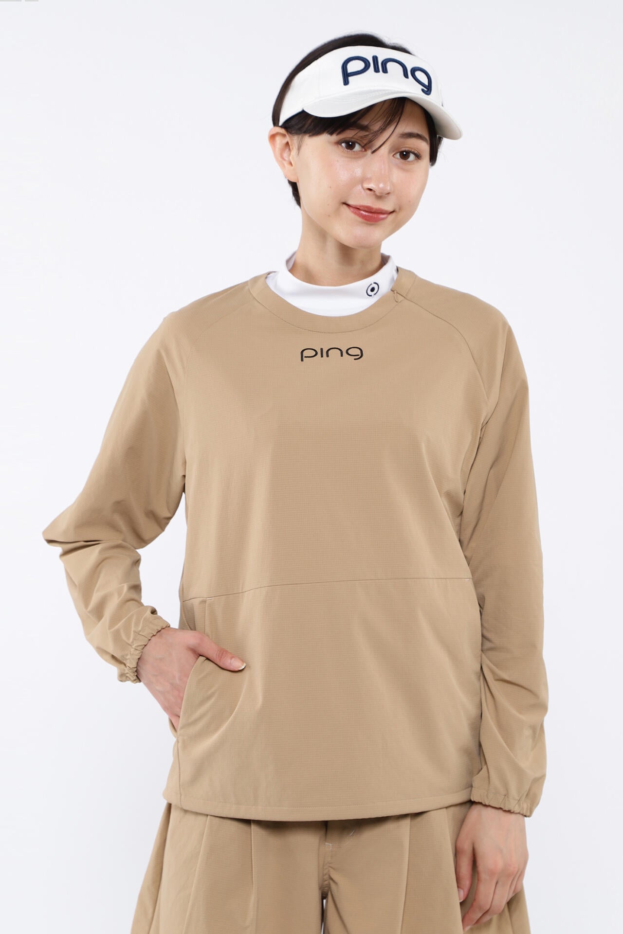 【PING APPAREL】2WAYストレッチリップストップ プルオーバー ＜LADIES LINE＞ (LADIES)