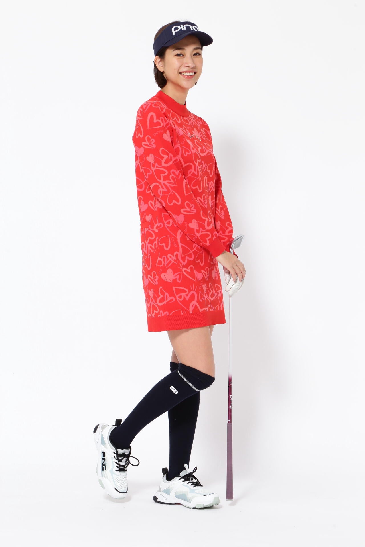 PING APPAREL】ジャカードニットワンピース ＜NATIVE＞ (LADIES