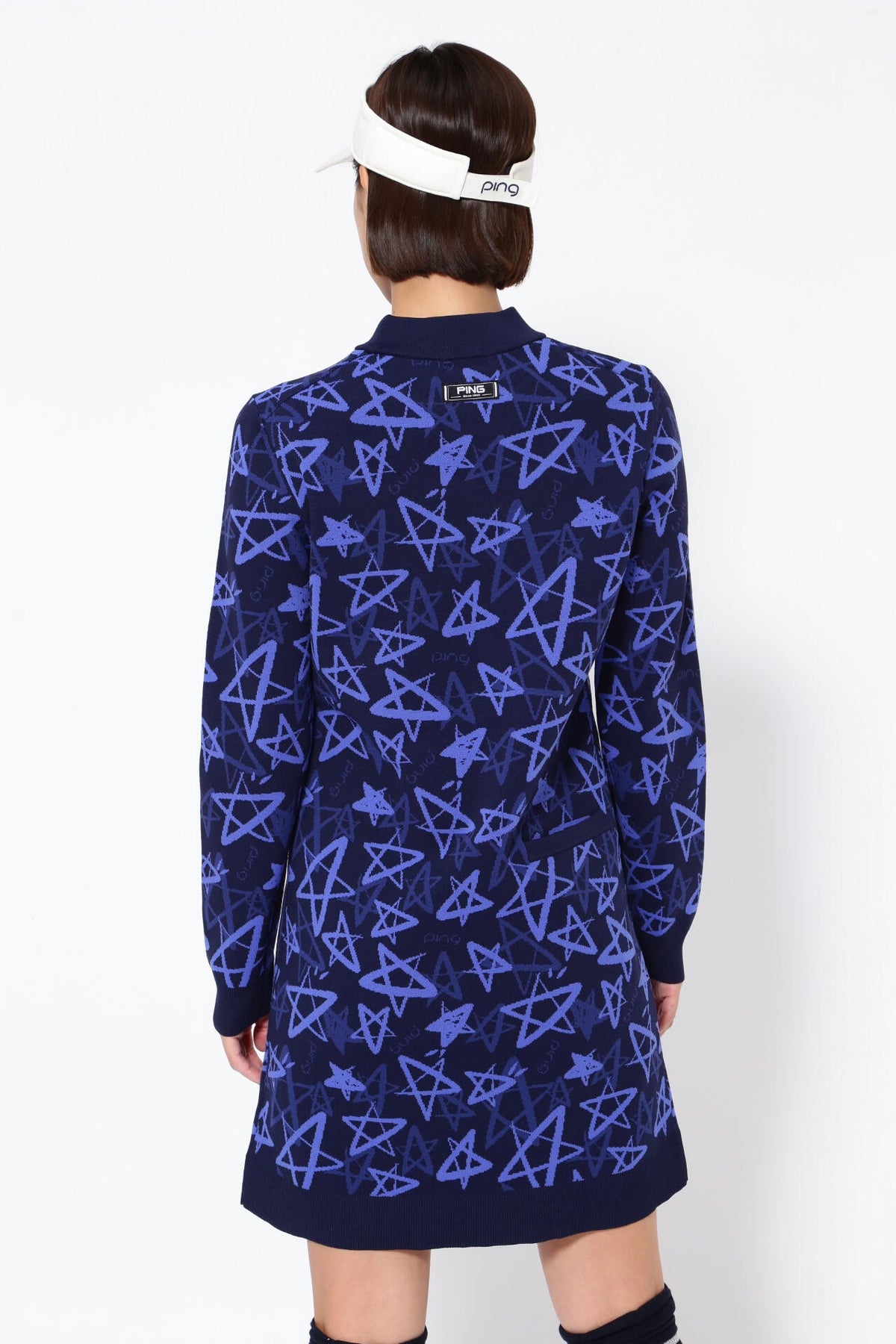 【PING APPAREL】ジャカードニットワンピース ＜NATIVE＞ (LADIES)
