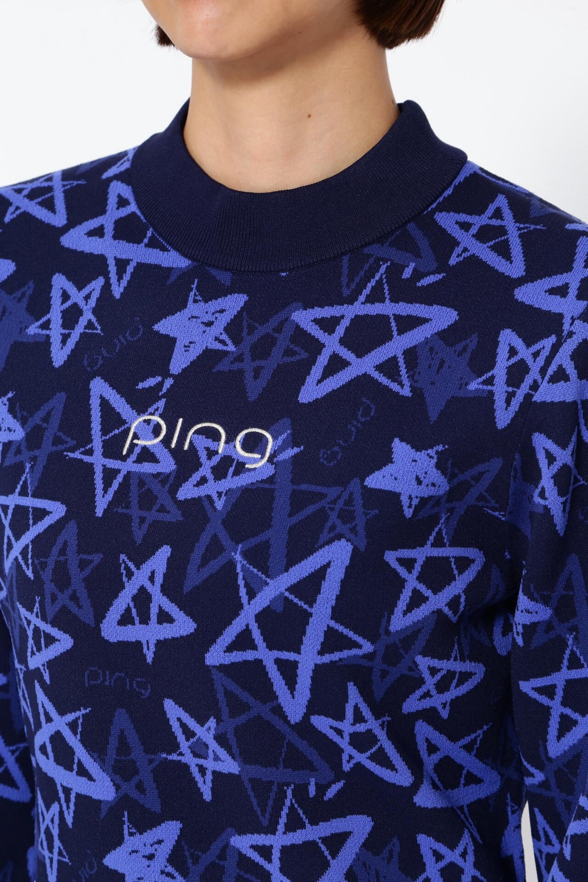 【PING APPAREL】ジャカードニットワンピース ＜NATIVE＞ (LADIES)