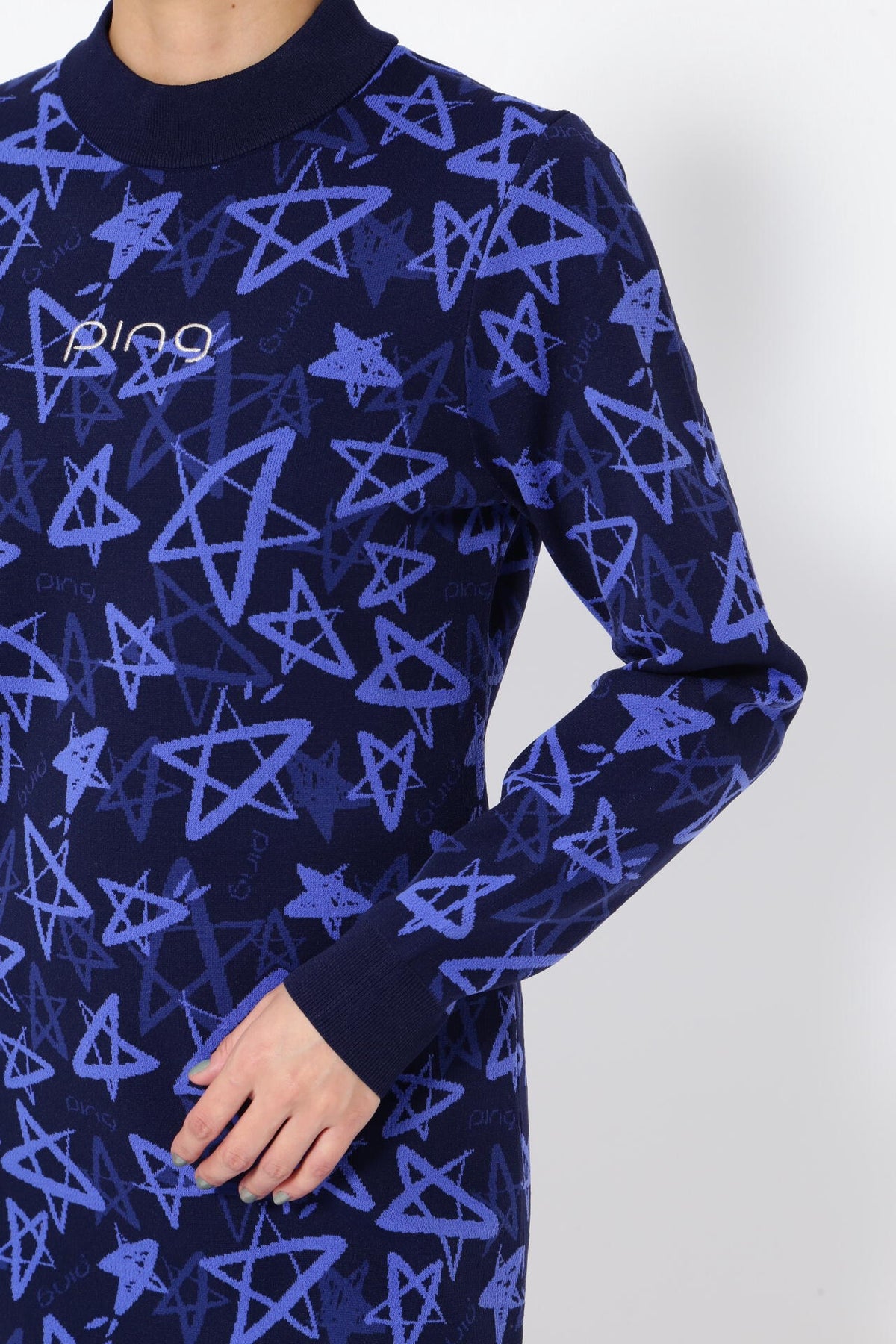 【PING APPAREL】ジャカードニットワンピース ＜NATIVE＞ (LADIES)