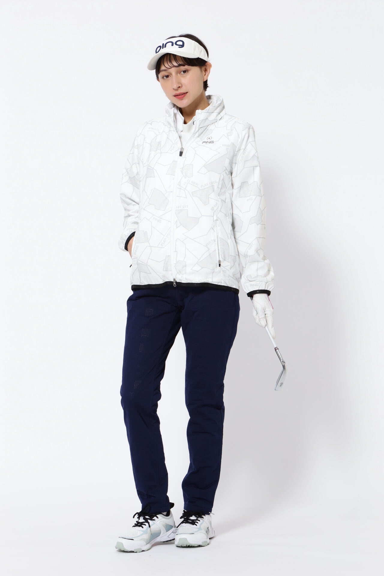 PING APPAREL】PINGモノグラム柄ソニックキルト防風撥水中綿5ポケット