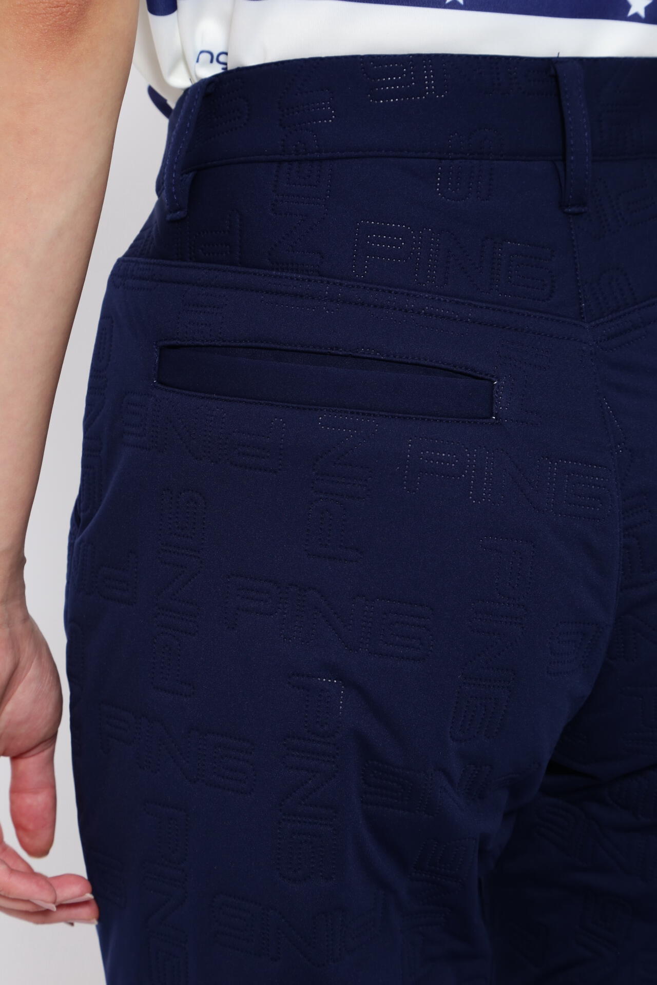 PING APPAREL】PINGモノグラム柄ソニックキルト防風撥水中綿5ポケット