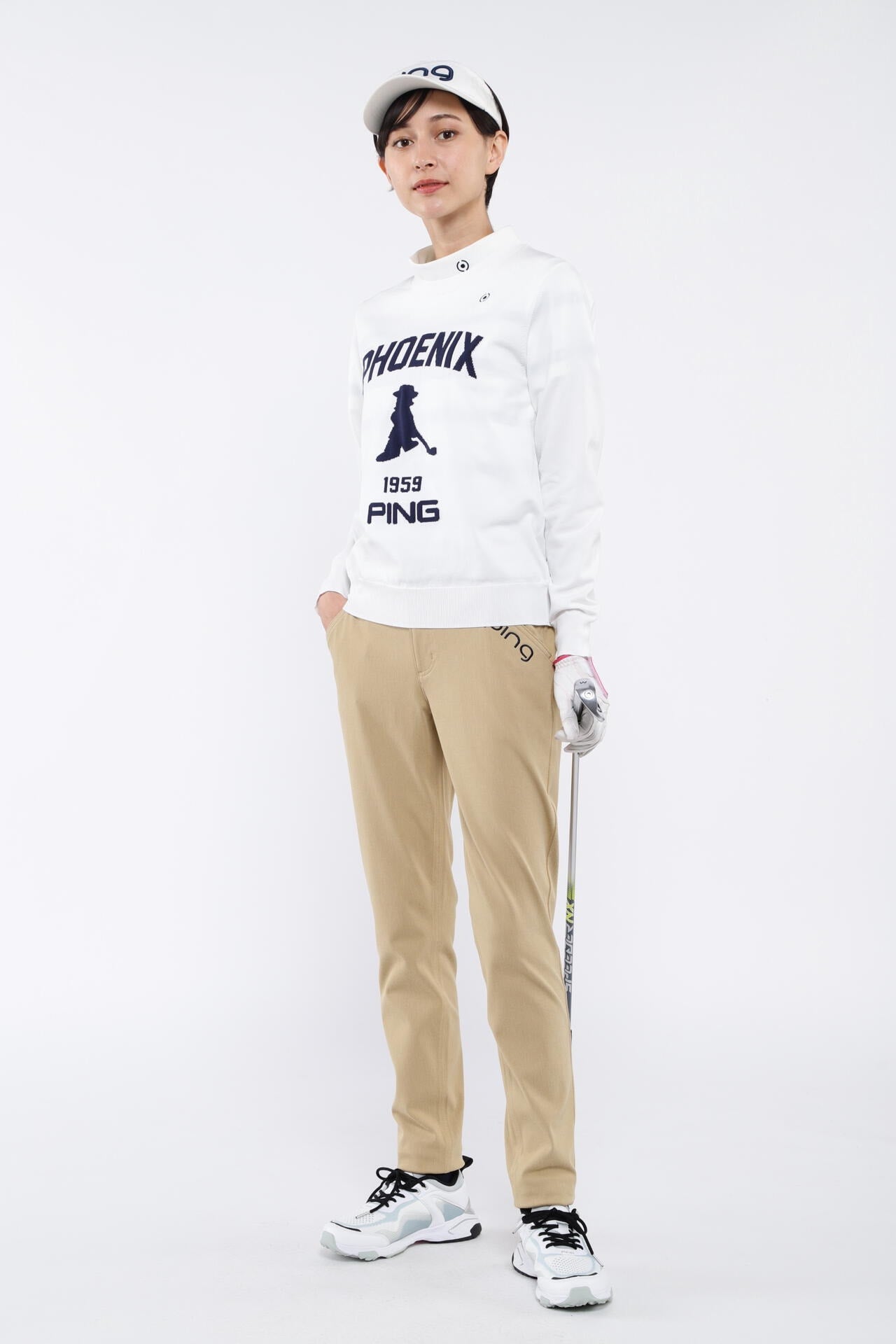 ping ピン　上下　レディースM PING パンツ 「PING APPAREL」全方向コットンストレッチツイル