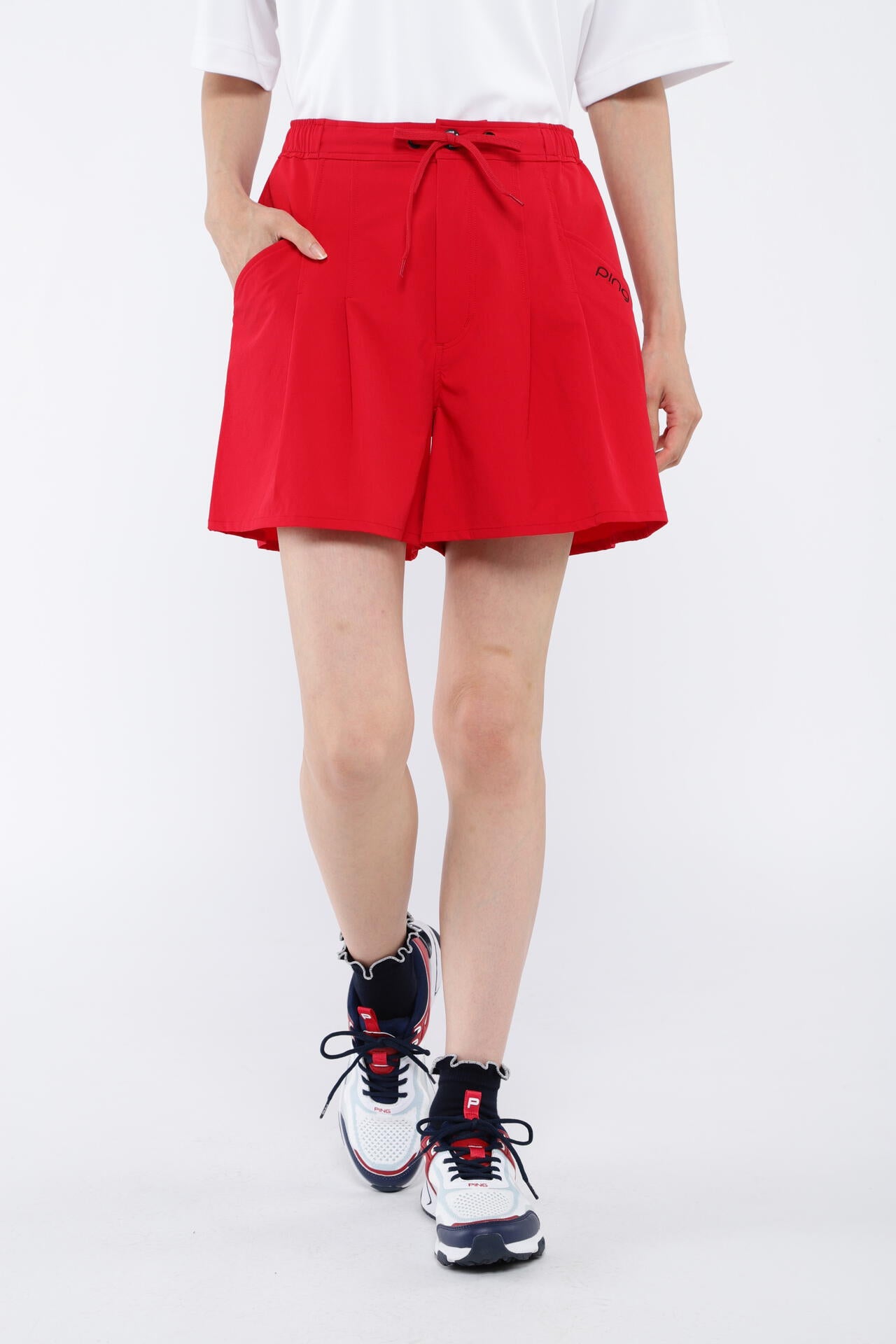 【PING APPAREL】2WAYストレッチ リップストップショートパンツ ＜LADIES LINE＞ (LADIES)