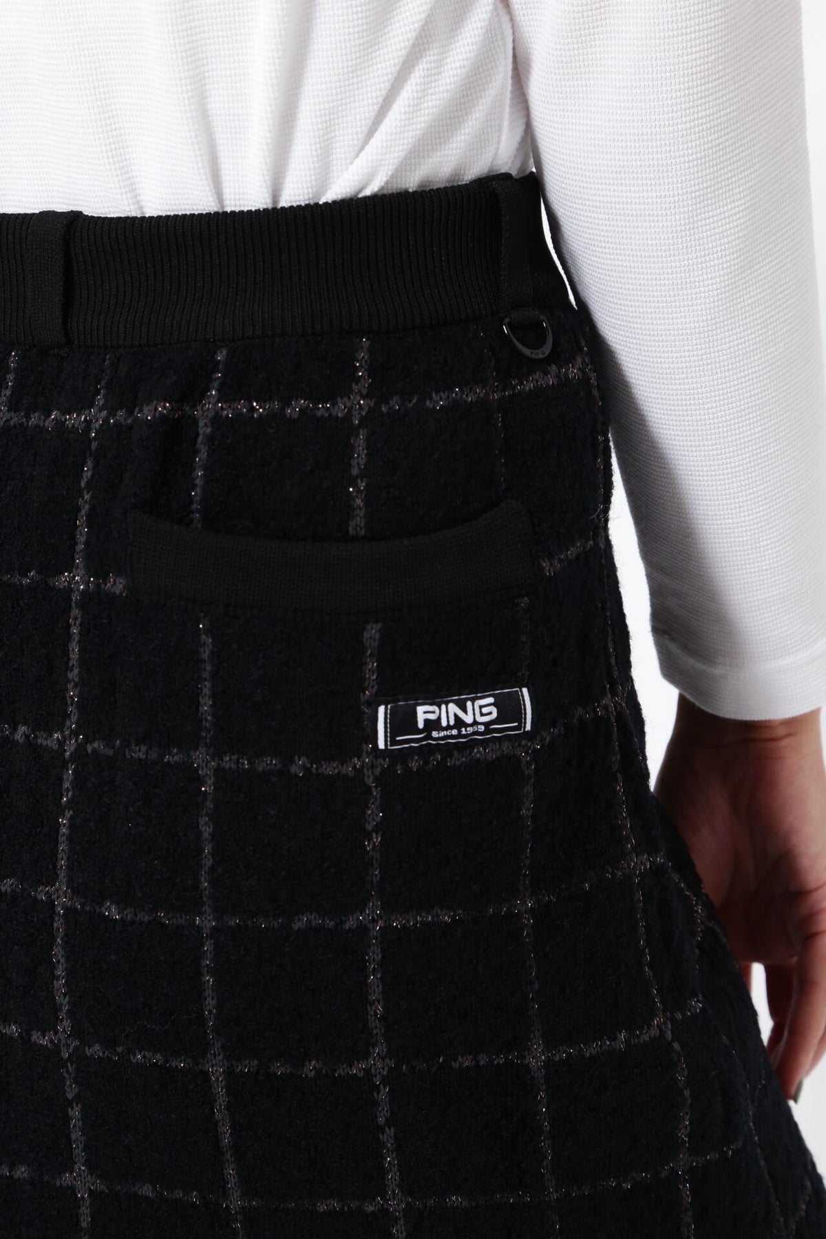 【PING APPAREL】ブークレチェック柄 ジャカードニットスカート ＜NATIVE＞ (LADIES)
