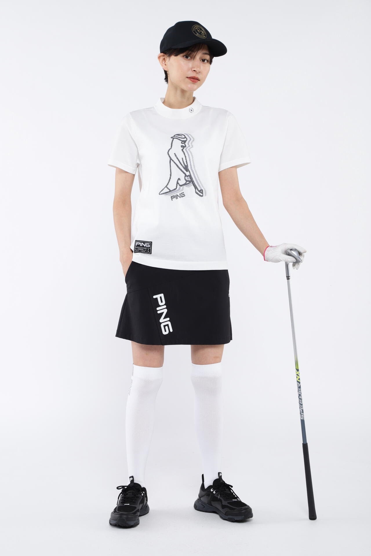 【PING APPAREL】ラップストレッチスカート ＜GOLD＞ (LADIES)