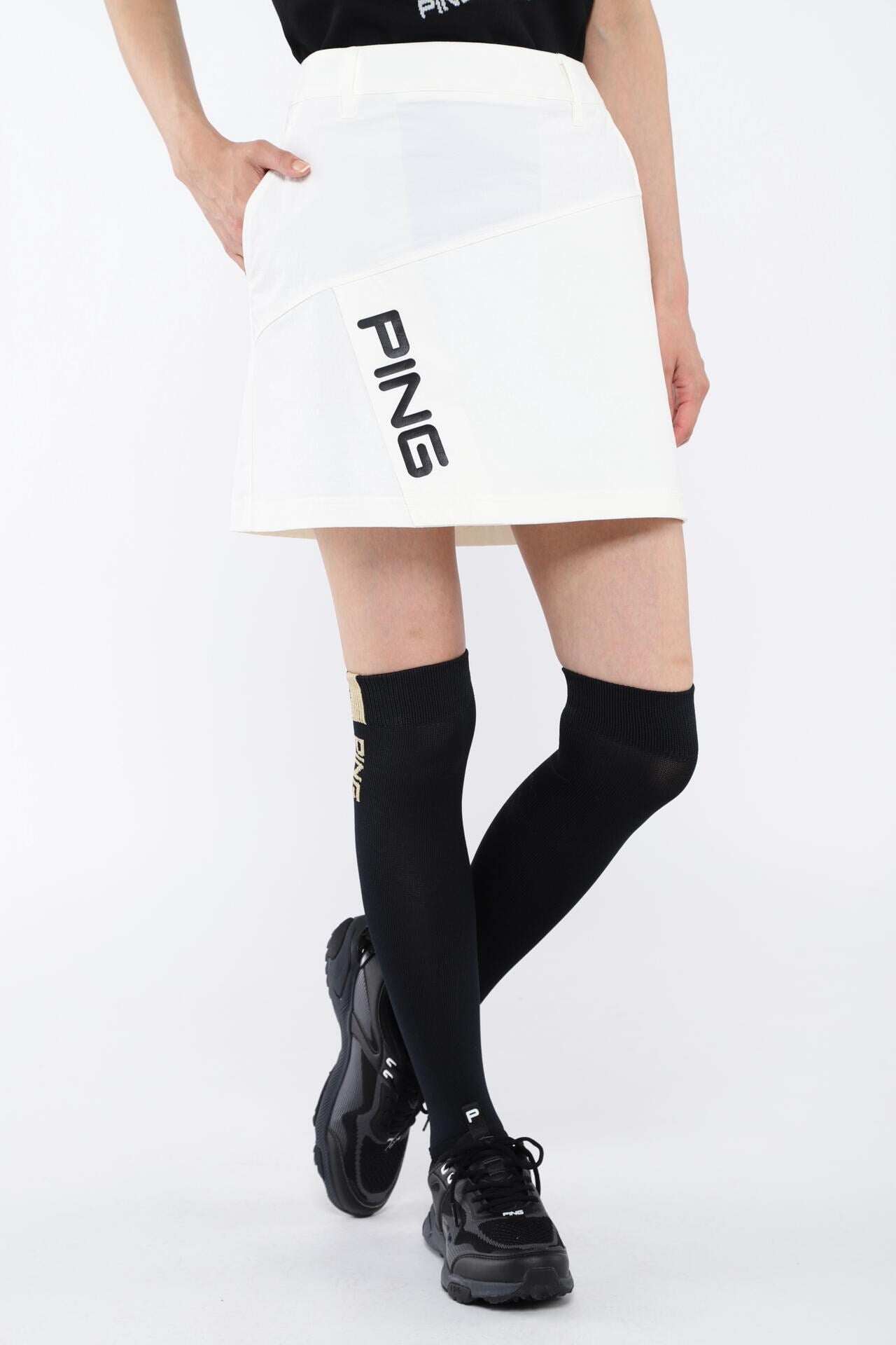 【PING APPAREL】ラップストレッチスカート ＜GOLD＞ (LADIES)