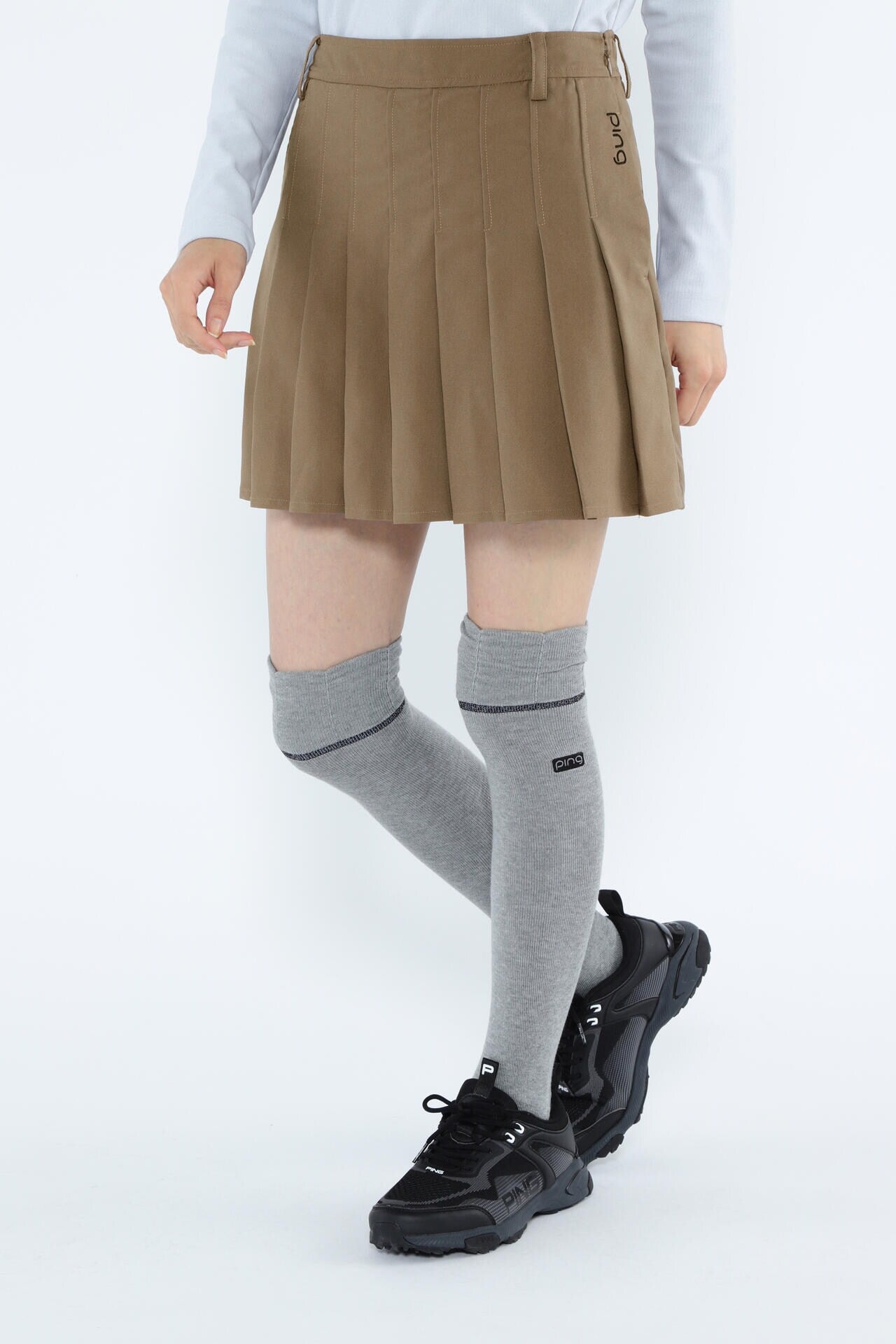 PING APPAREL】ポリエステルツイルプリーツスカート ＜LADIES LINE