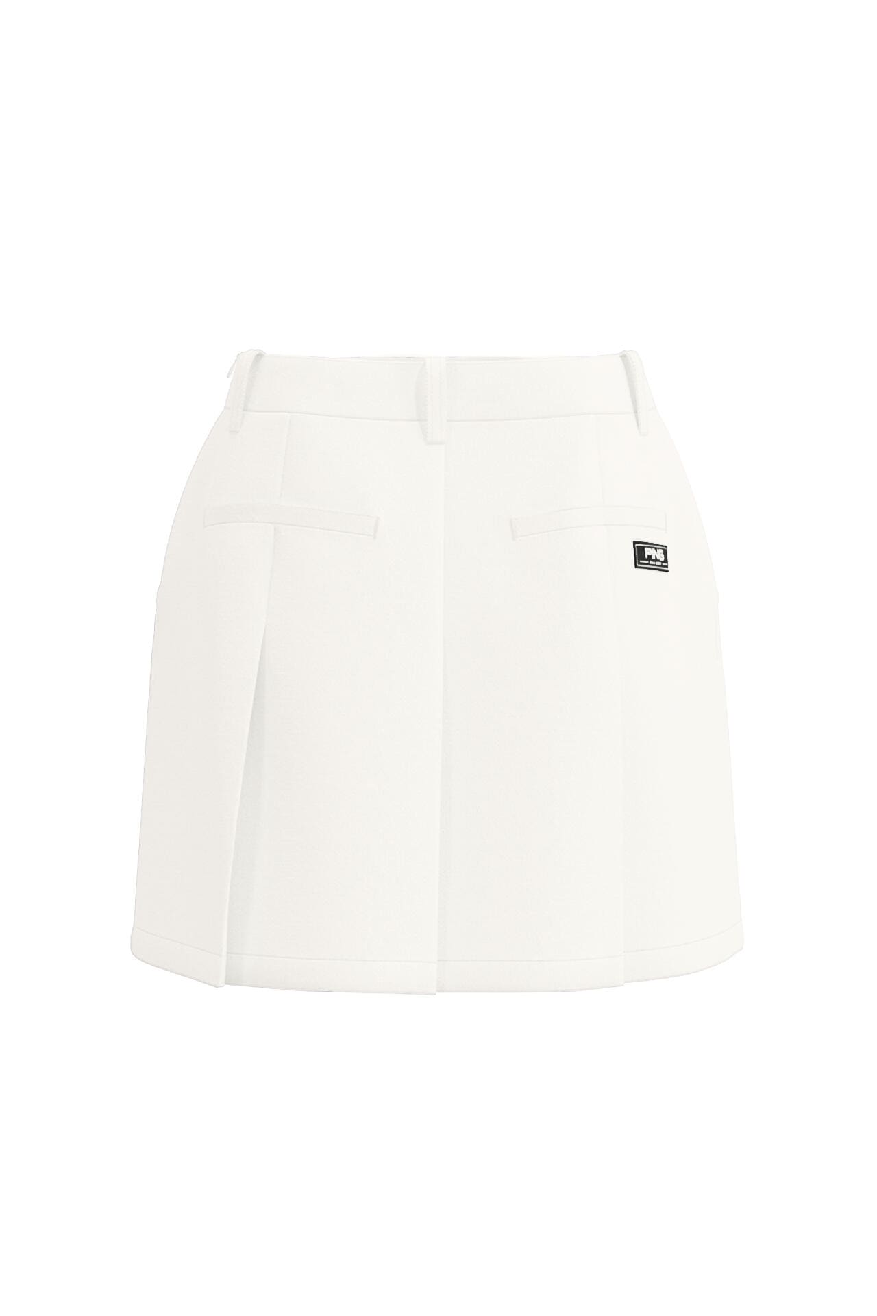 ○★新品未使用　PING（ピン）　バイアスロゴ　スカート　M　ホワイト PING APPAREL】pingロゴプリントプリーツスカート ＜NATIVE＞ (LADIES