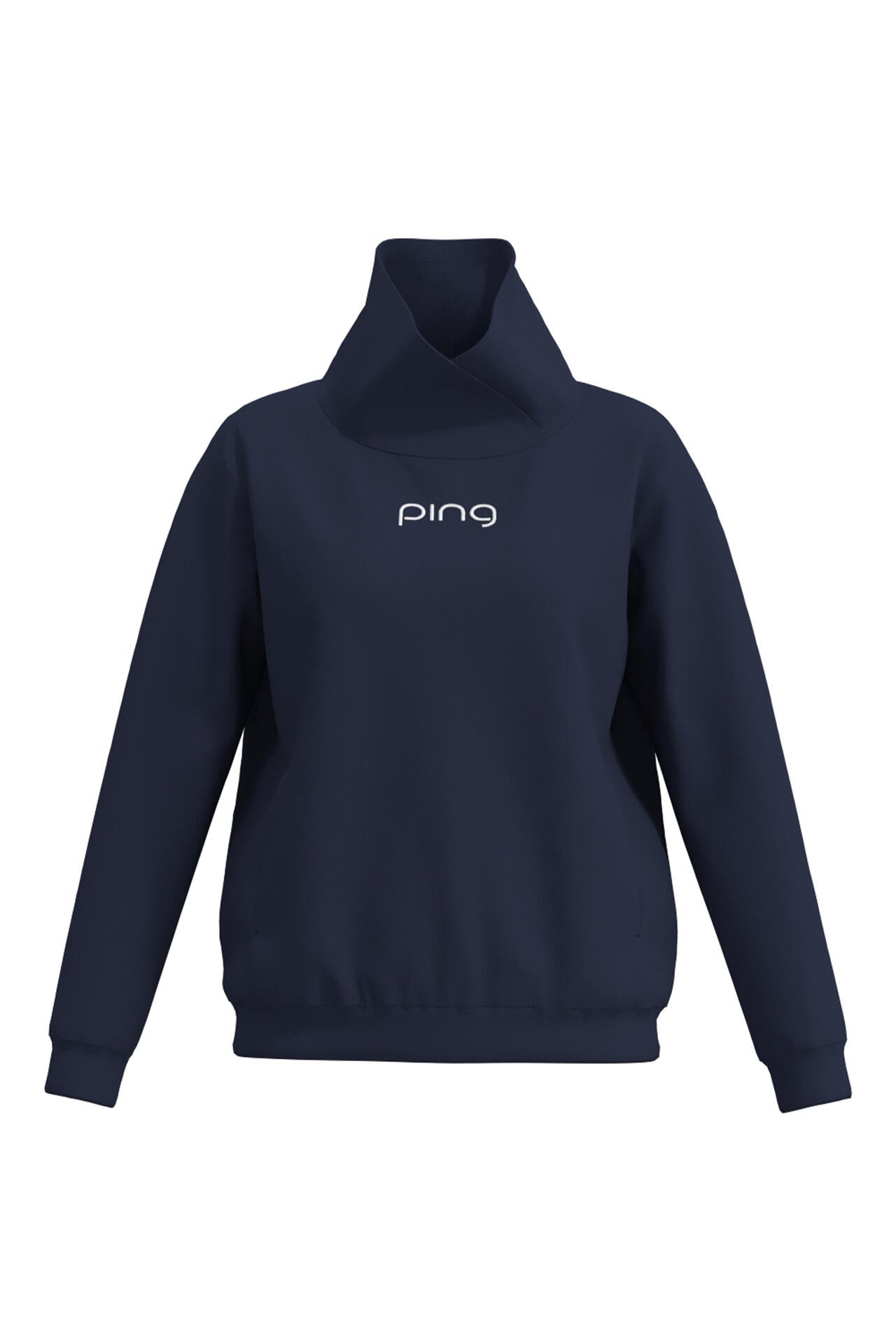 PING APPAREL】スウェット変形ハイネックプルオーバー ＜NATIVE