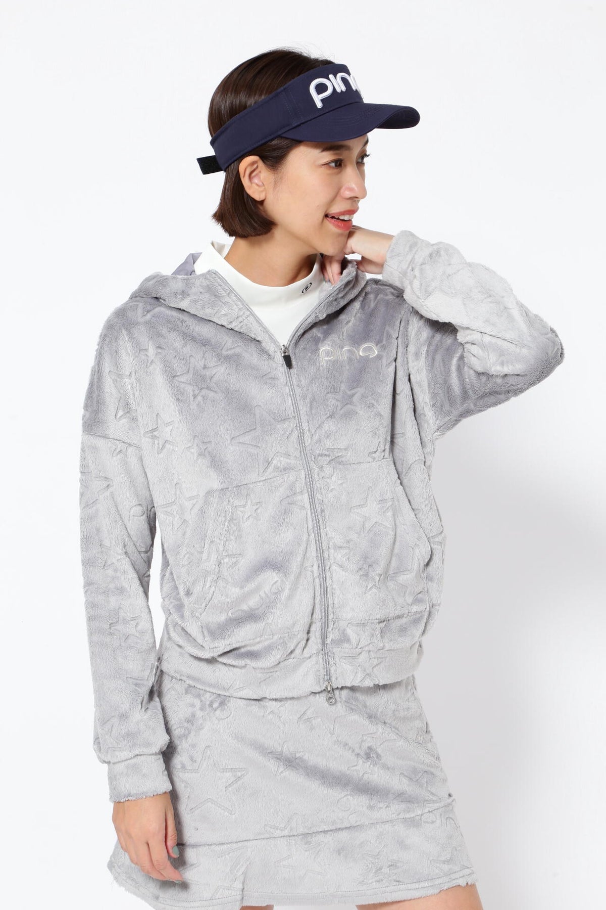 【PING APPAREL】ベロアフーディーブルゾン ＜NATIVE＞ (LADIES)
