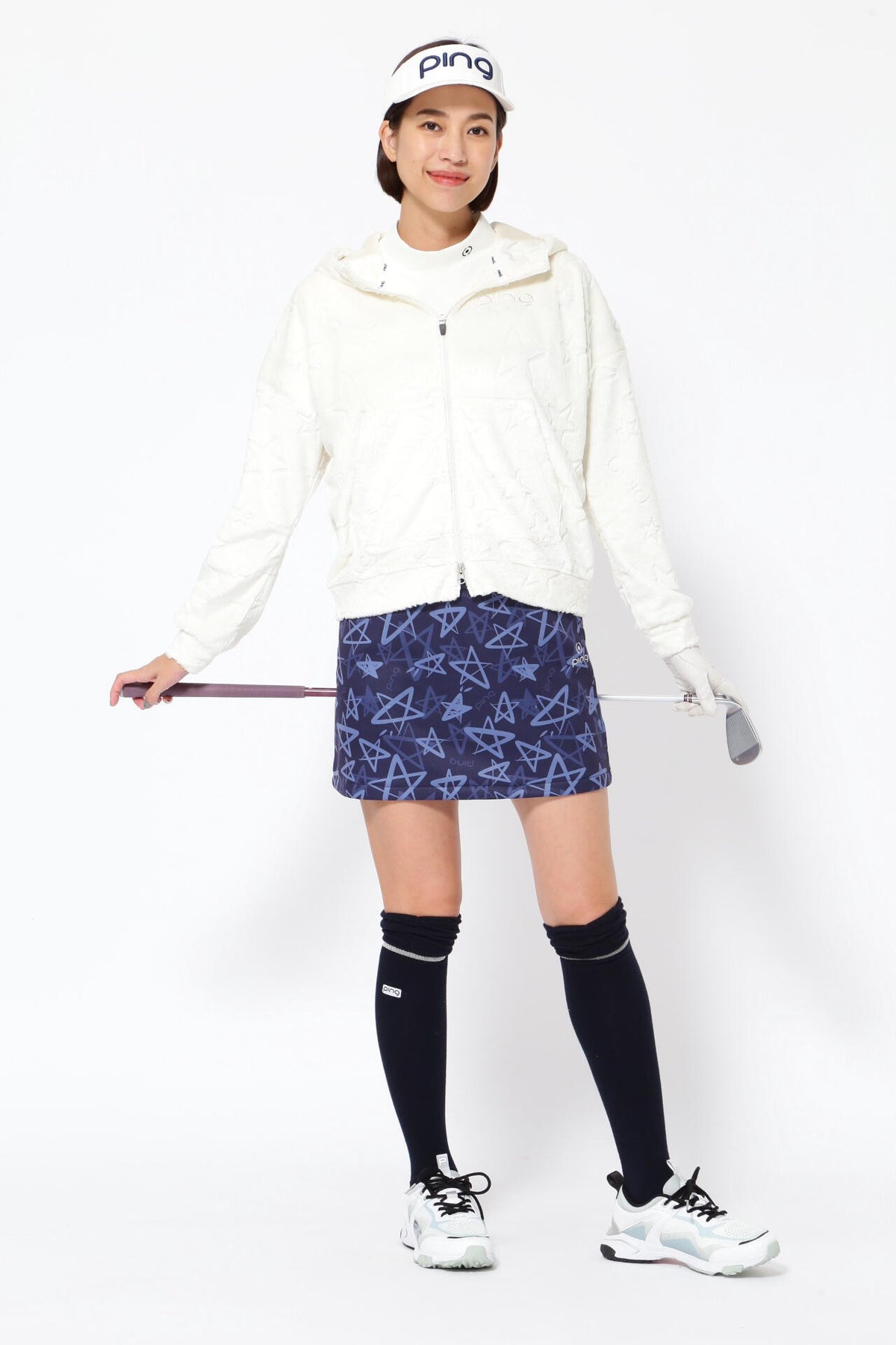 【PING APPAREL】ベロアフーディーブルゾン ＜NATIVE＞ (LADIES)