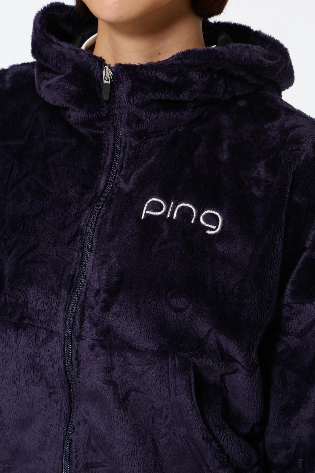【PING APPAREL】ベロアフーディーブルゾン ＜NATIVE＞ (LADIES)