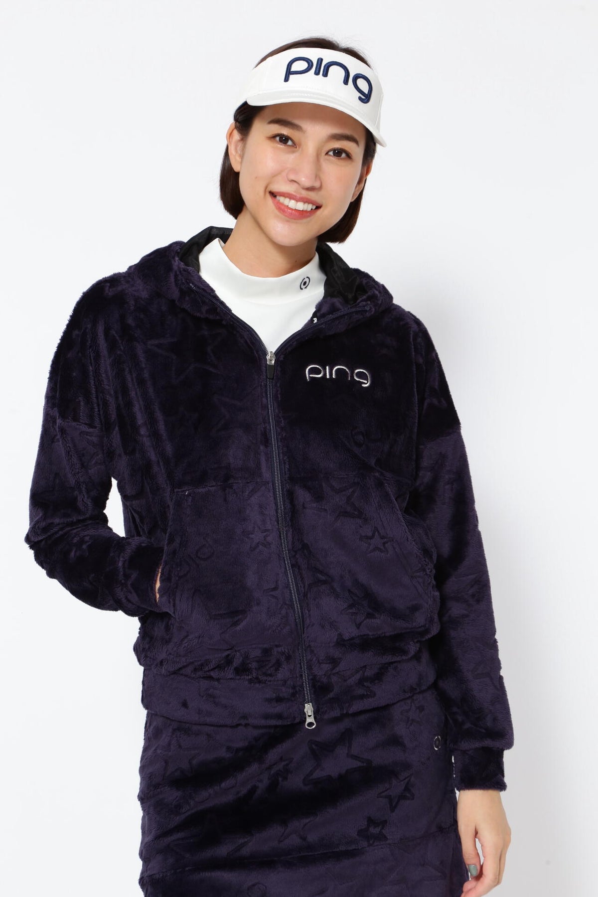 【PING APPAREL】ベロアフーディーブルゾン ＜NATIVE＞ (LADIES)