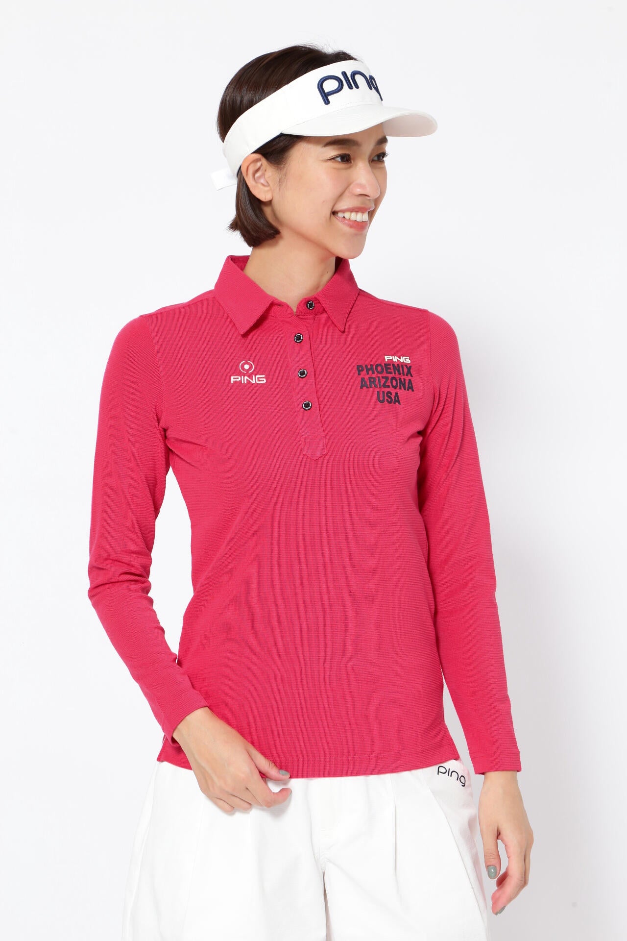 【PING APPAREL】長袖ポロシャツ ＜NATEVE＞ (LADIES)