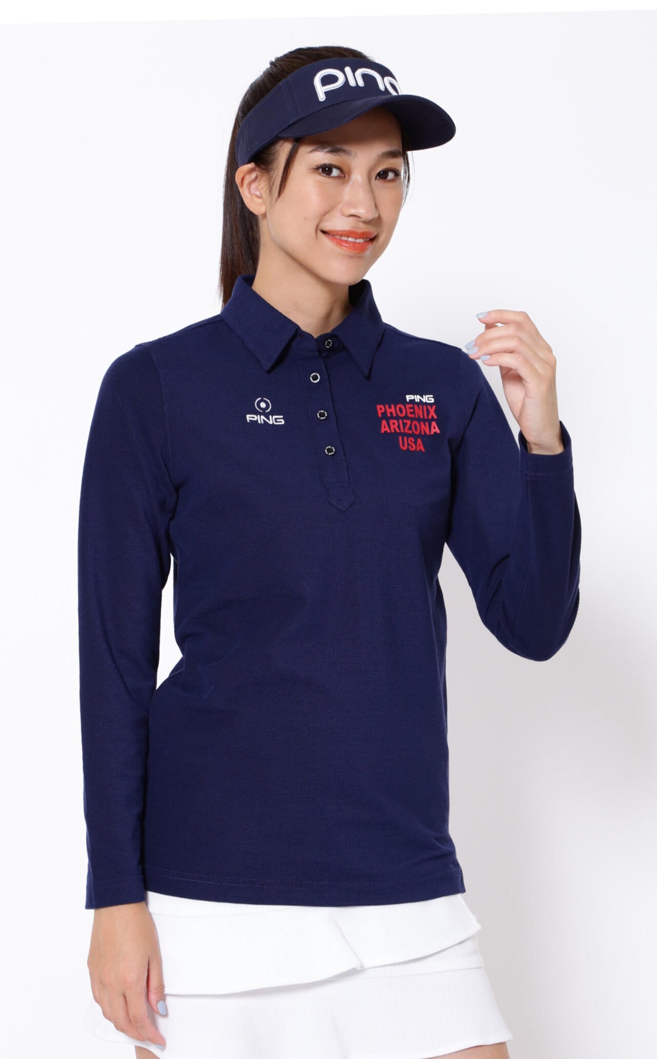 【PING APPAREL】長袖ポロシャツ ＜NATEVE＞ (LADIES)