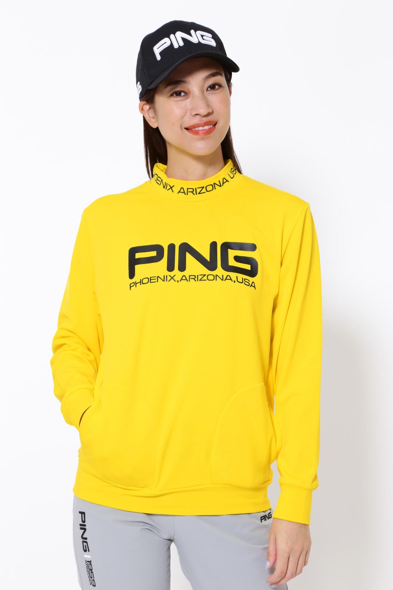 美品 現行タグ V12 ALINE CREW モックネック ボンディング XXL PING APPAREL】ドビードッツ裏起毛モックネックプルオーバー