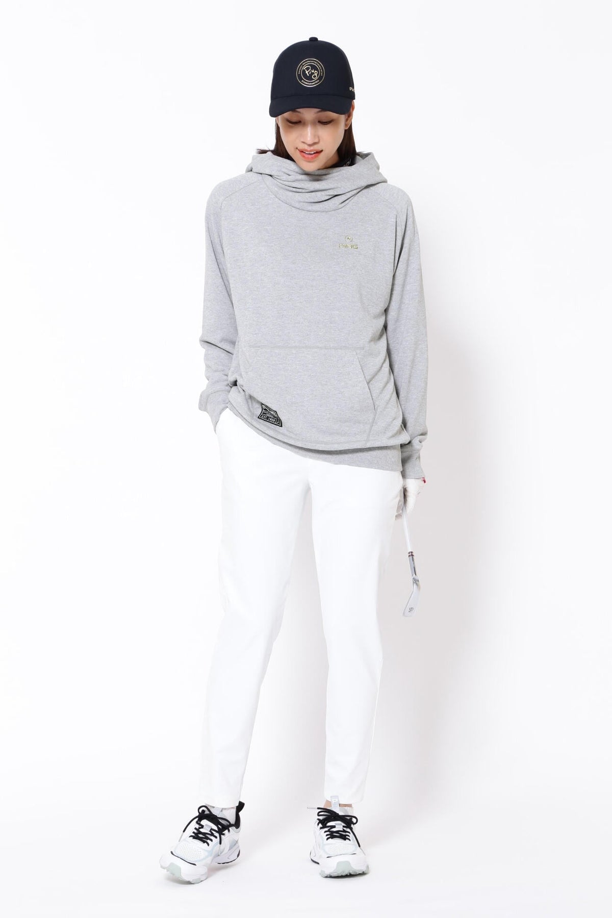 【PING APPAREL】エコアーチ 裏毛スウェットフーディプルオーバー ＜GOLD＞ (LADIES)