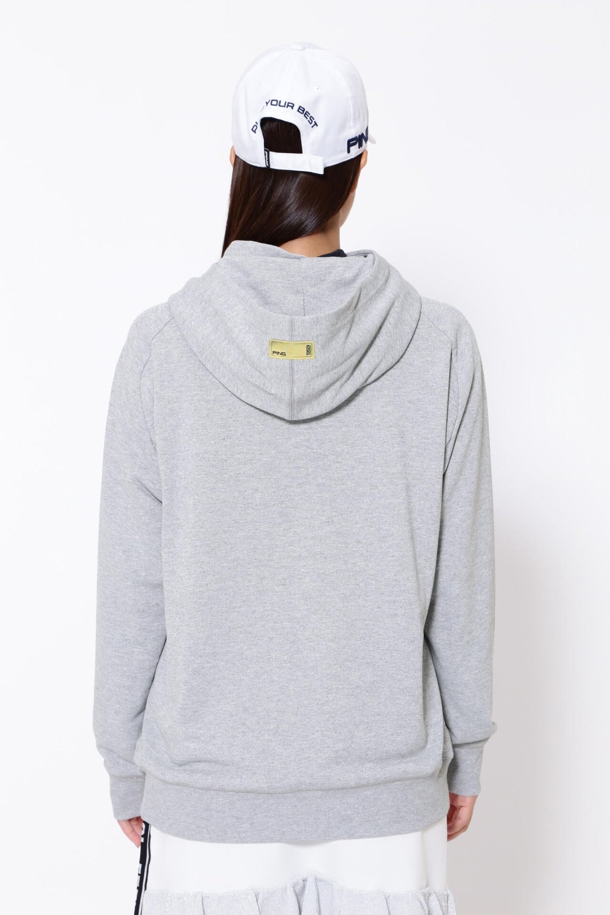 【PING APPAREL】エコアーチ 裏毛スウェットフーディプルオーバー ＜GOLD＞ (LADIES)