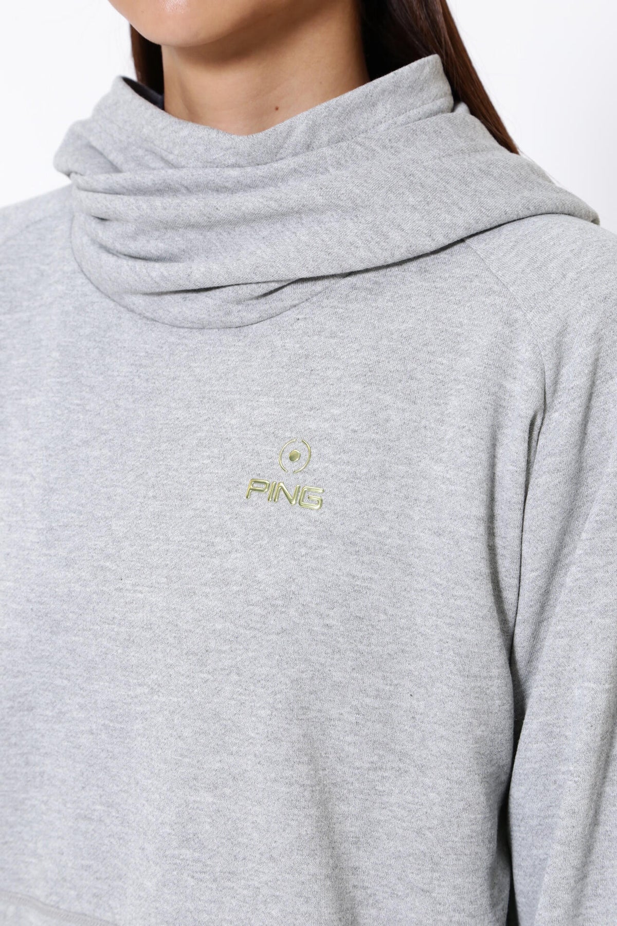 【PING APPAREL】エコアーチ 裏毛スウェットフーディプルオーバー ＜GOLD＞ (LADIES)
